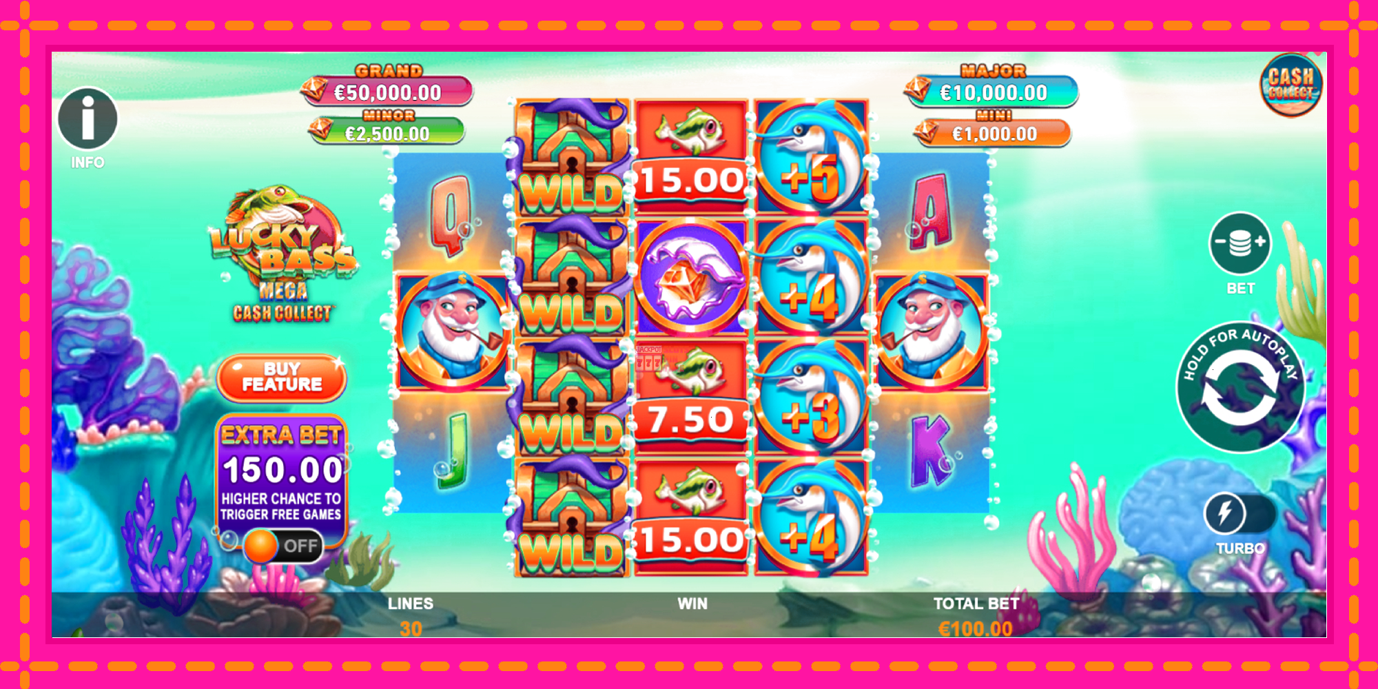 Slot machine Lucky Bass Mega Cash Collect gratuitamente, immagine 2