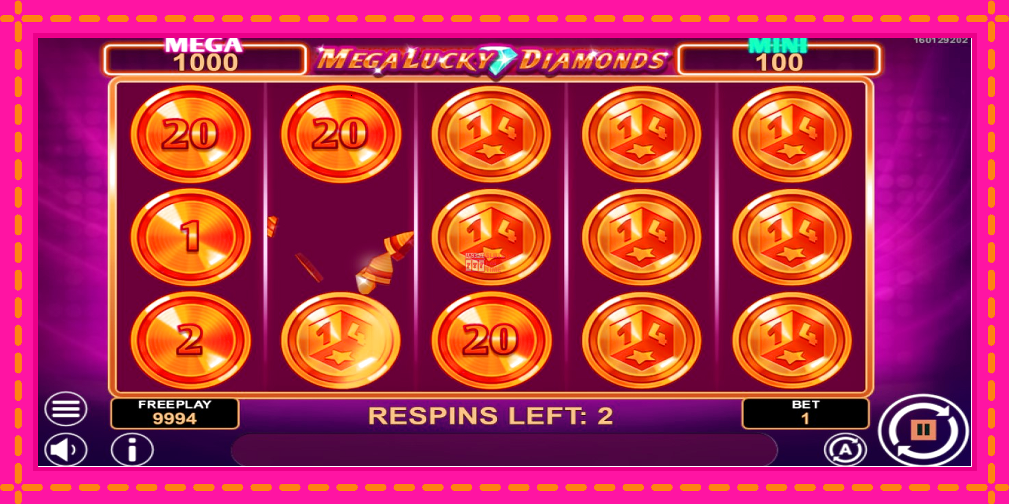 Slot machine Mega Lucky Diamonds Hold & Win gratuitamente, immagine 3