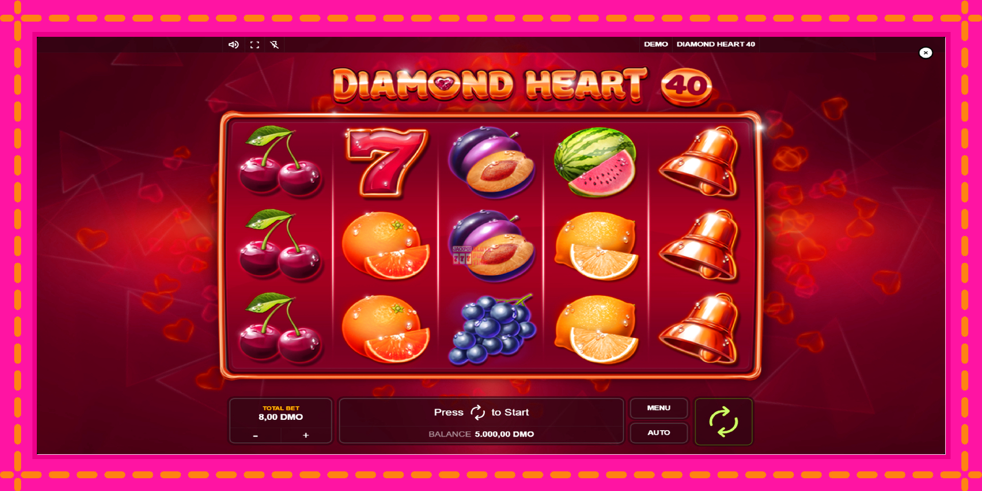 Slot machine Diamond Heart 40 gratuitamente, immagine 1