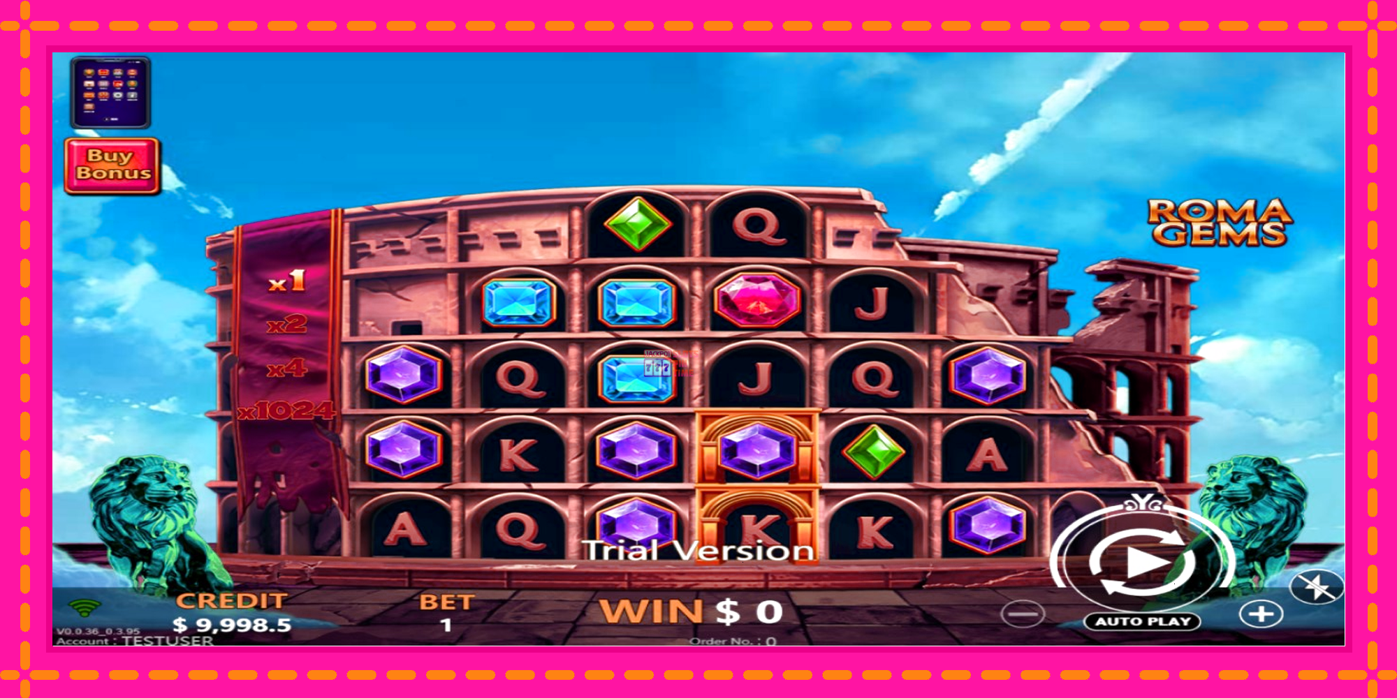 Slot machine Roma Gems gratuitamente, immagine 1