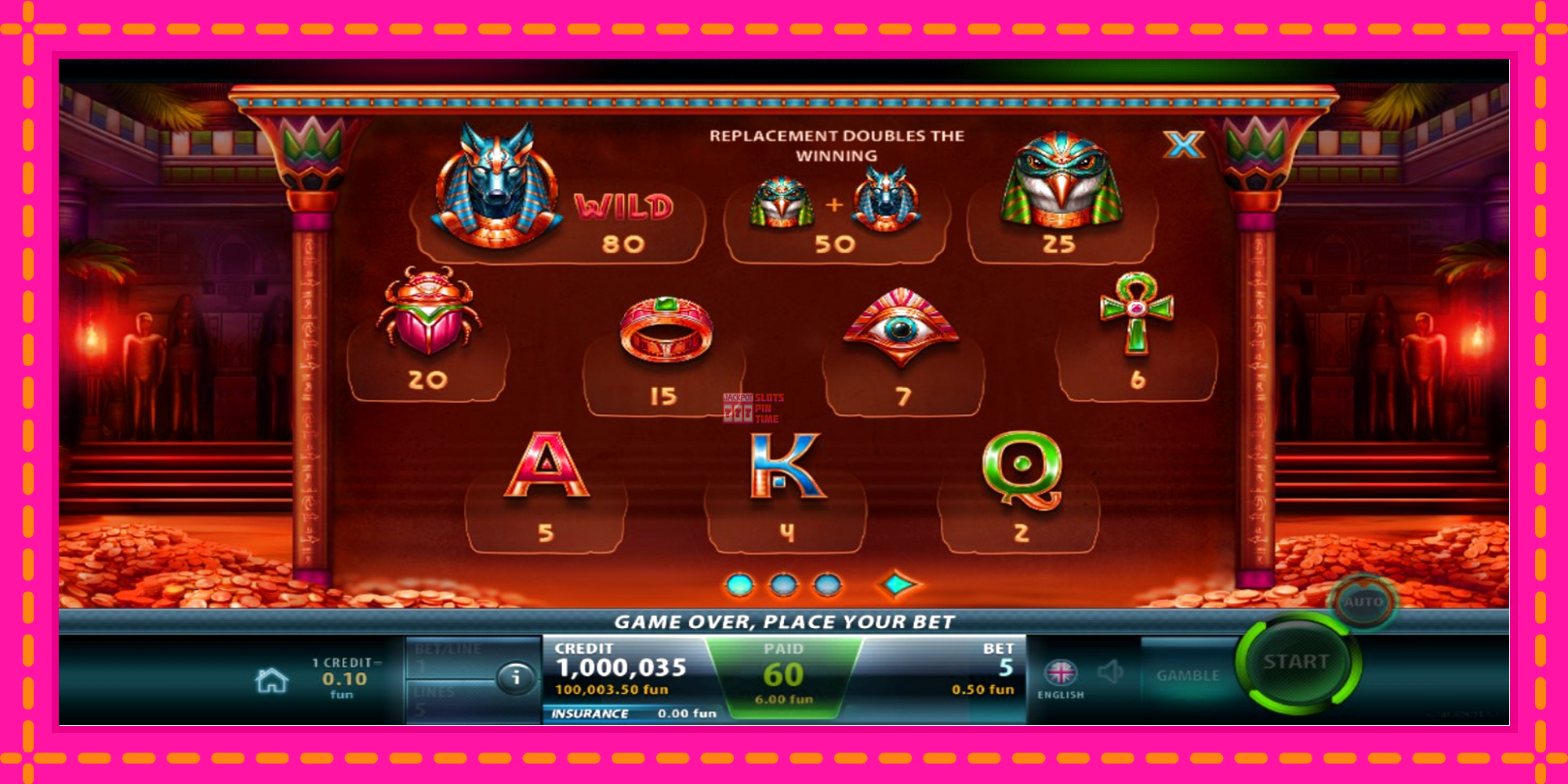 Slot machine Anubis Spell gratuitamente, immagine 3