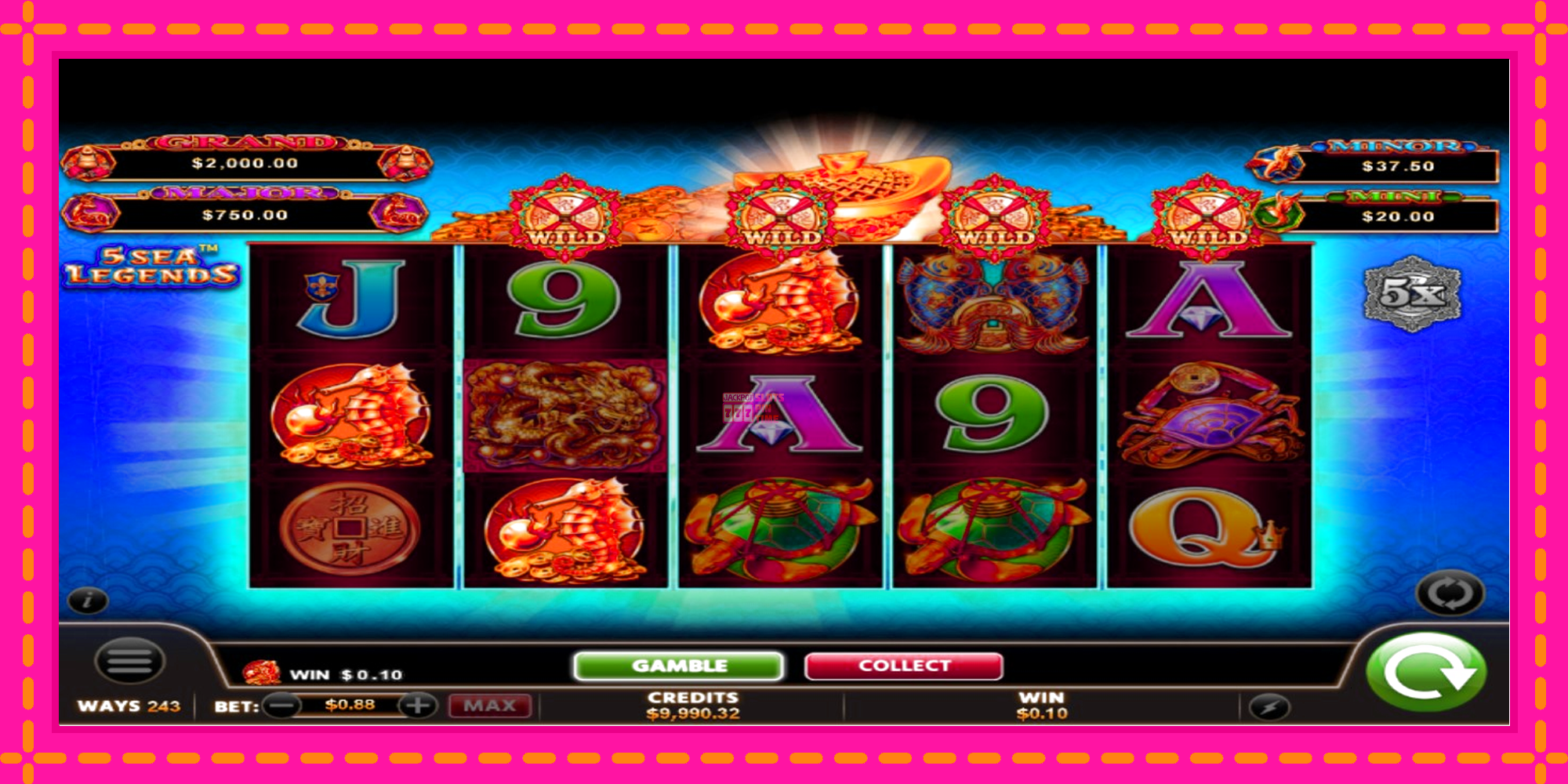 Slot machine Fu Lai Cai Lai 5 Sea Legends gratuitamente, immagine 3