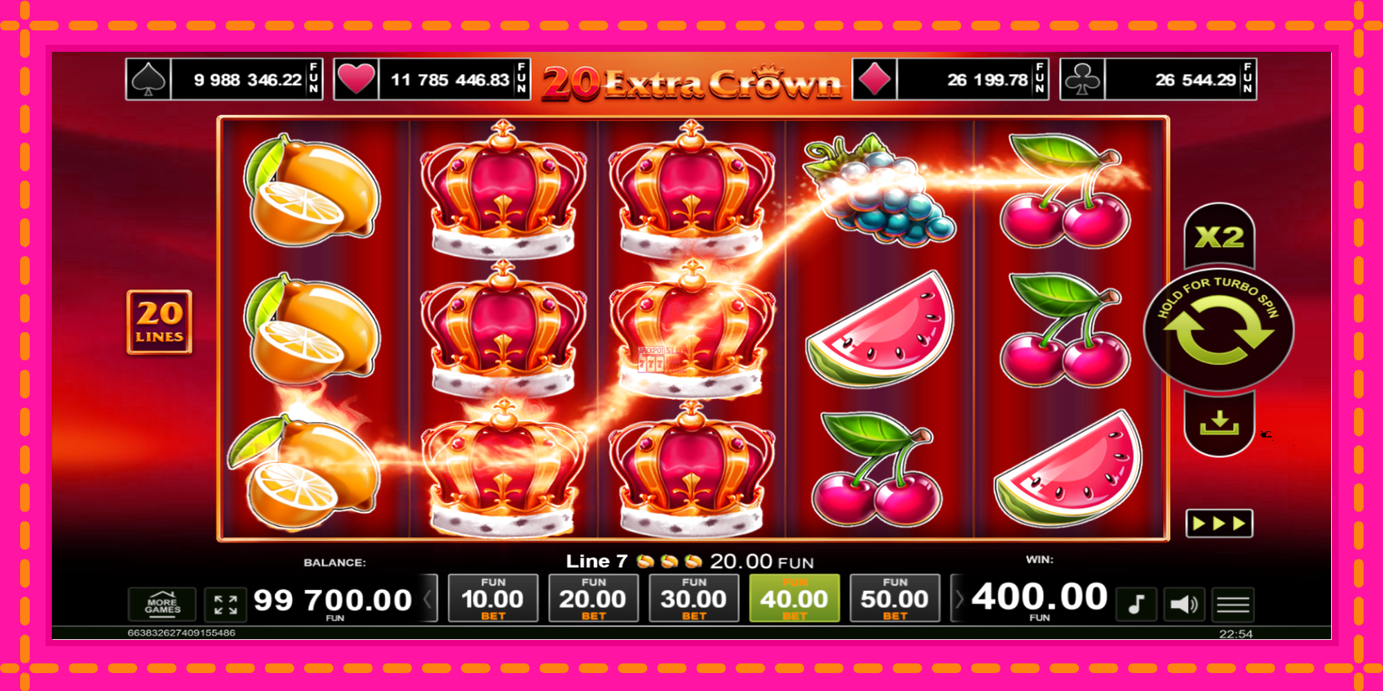 Slot machine 20 Extra Crown gratuitamente, immagine 4