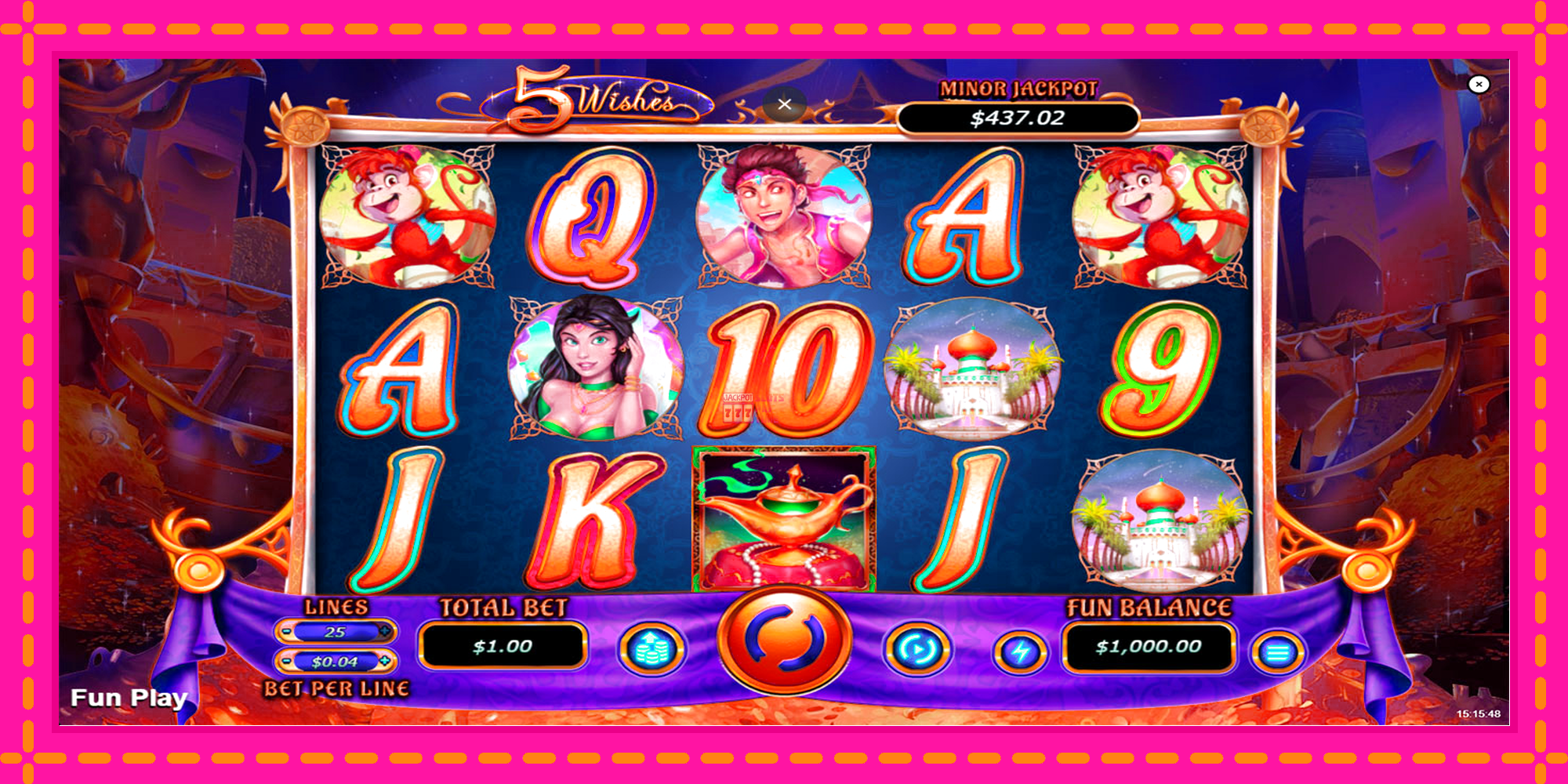 Slot machine 5 Wishes gratuitamente, immagine 1