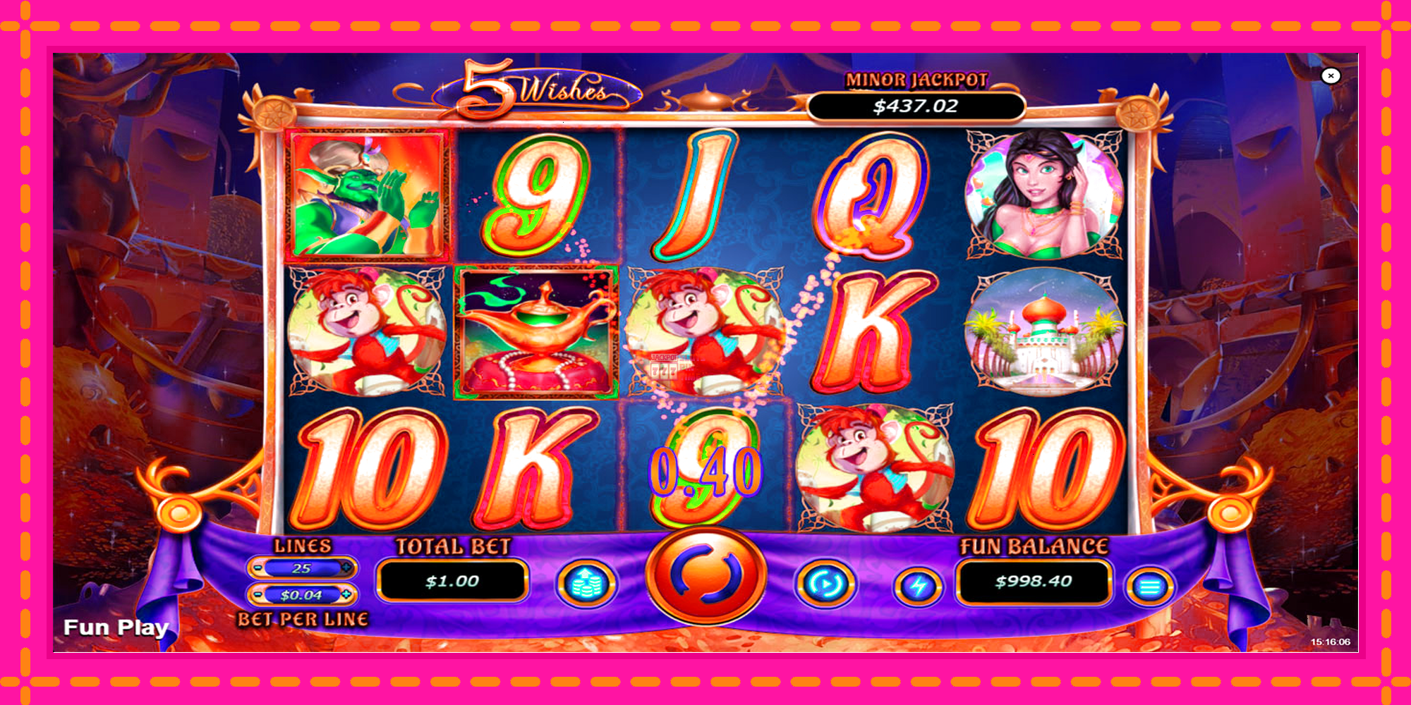 Slot machine 5 Wishes gratuitamente, immagine 2