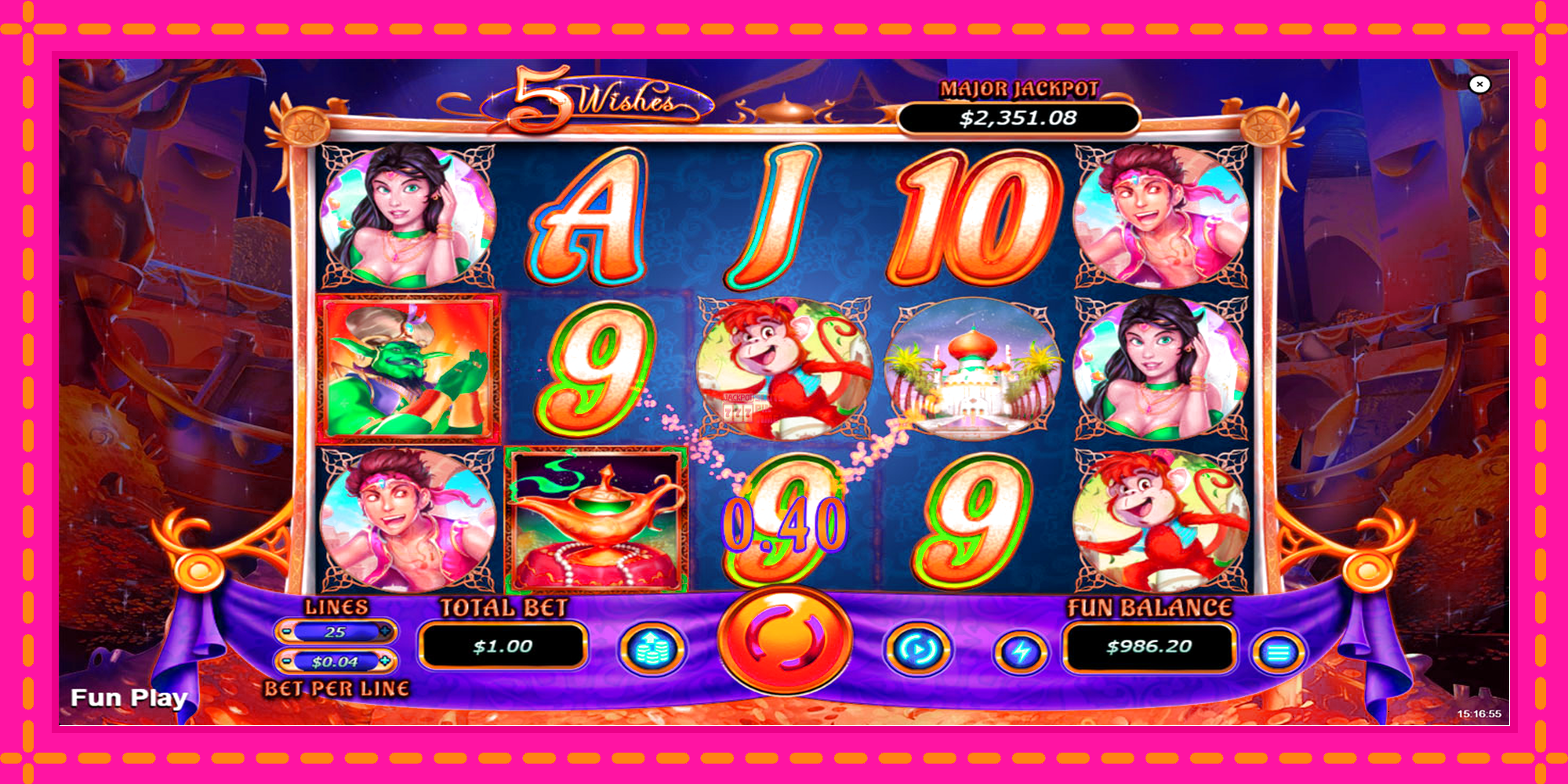 Slot machine 5 Wishes gratuitamente, immagine 4