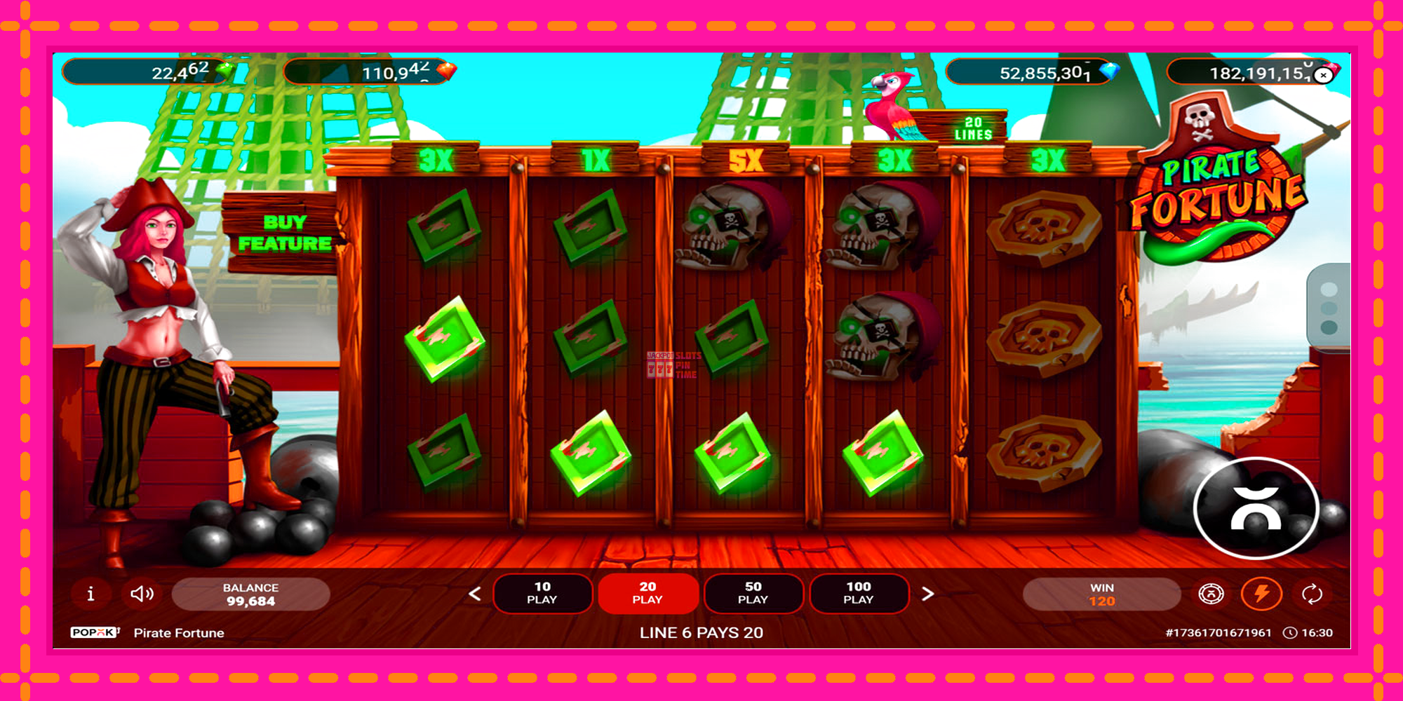 Slot machine Pirate Fortune gratuitamente, immagine 2