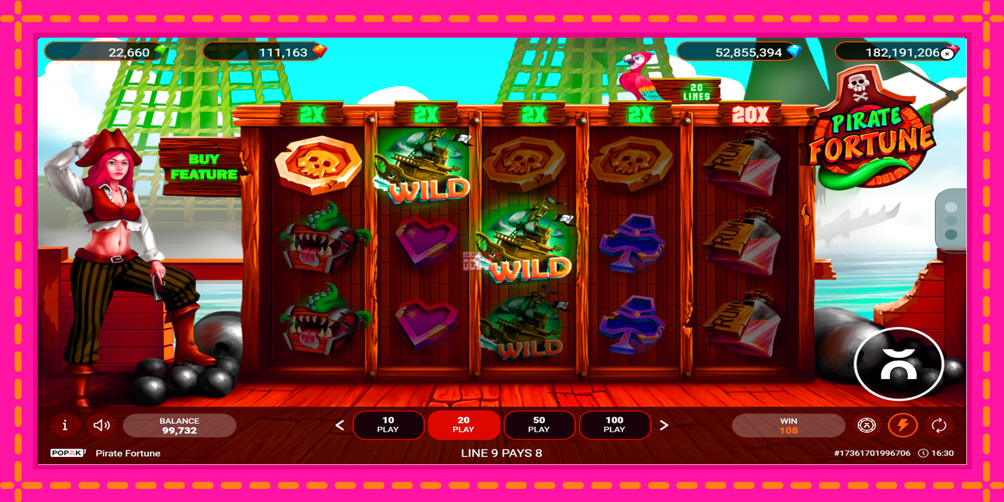 Slot machine Pirate Fortune gratuitamente, immagine 4