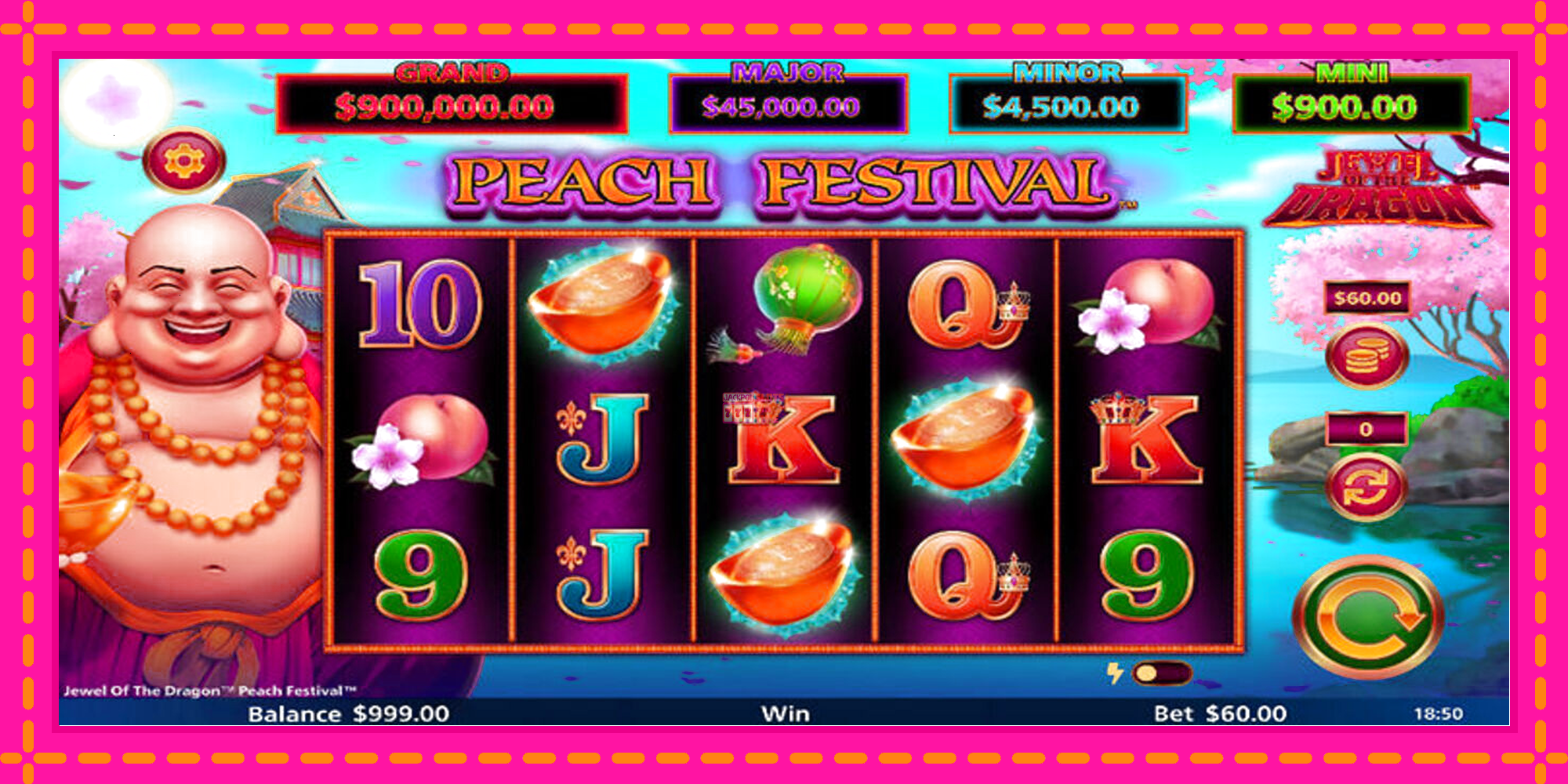 Slot machine Jewel of the Dragon Peach Festival gratuitamente, immagine 1