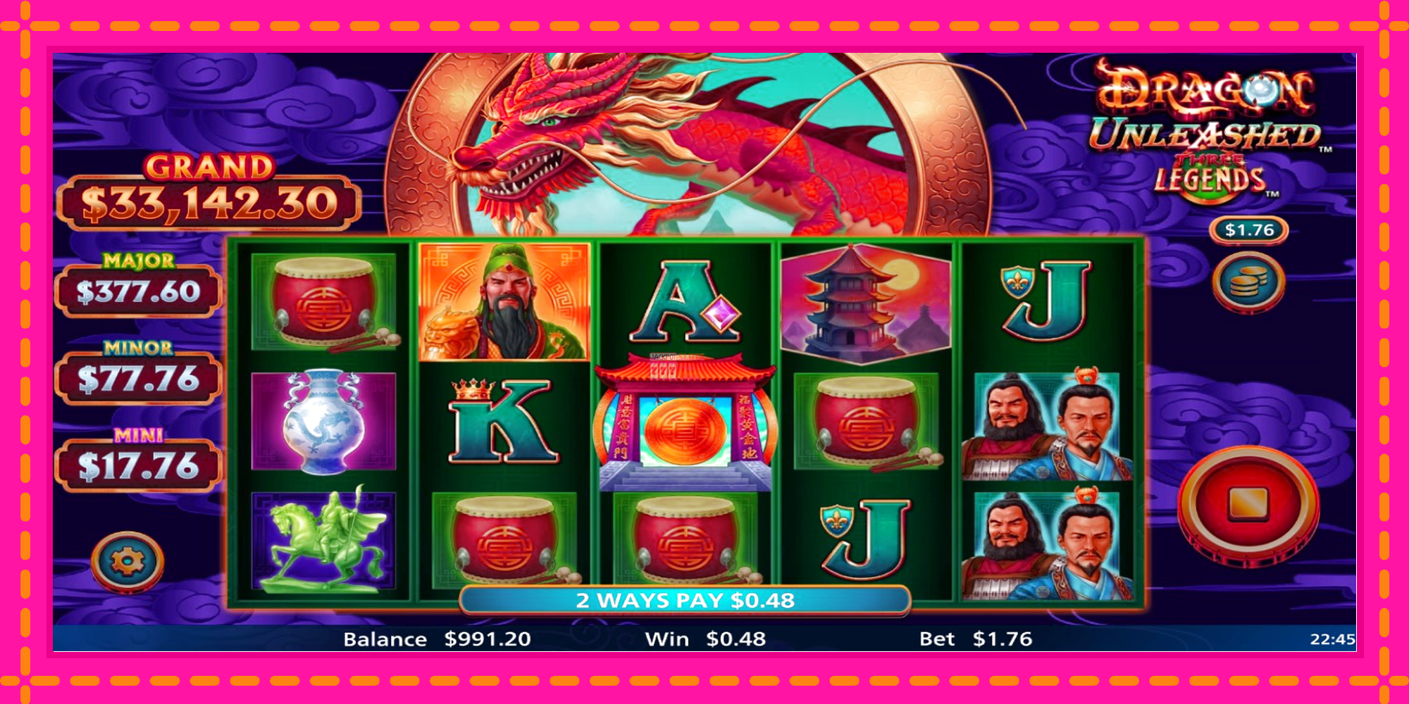 Slot machine Dragon Unleashed - Three Legends gratuitamente, immagine 3