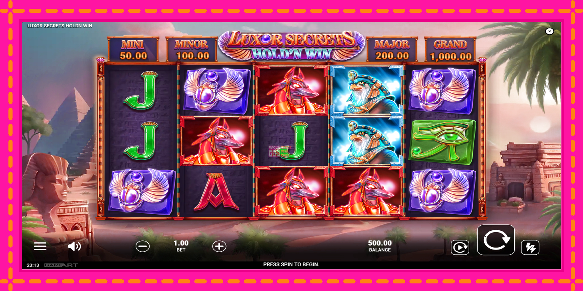 Slot machine Luxor Secrets Holdn Win gratuitamente, immagine 2