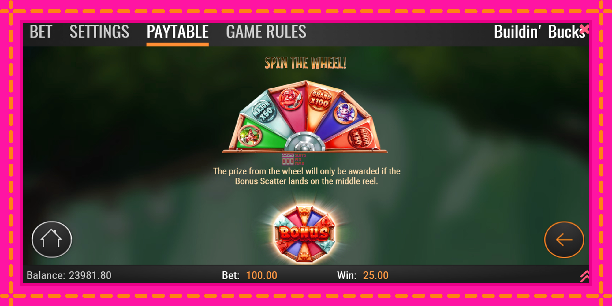 Slot machine Buildin Bucks gratuitamente, immagine 5