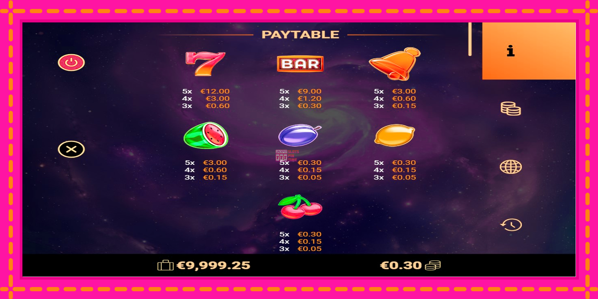 Slot machine Fruit Invaders gratuitamente, immagine 4