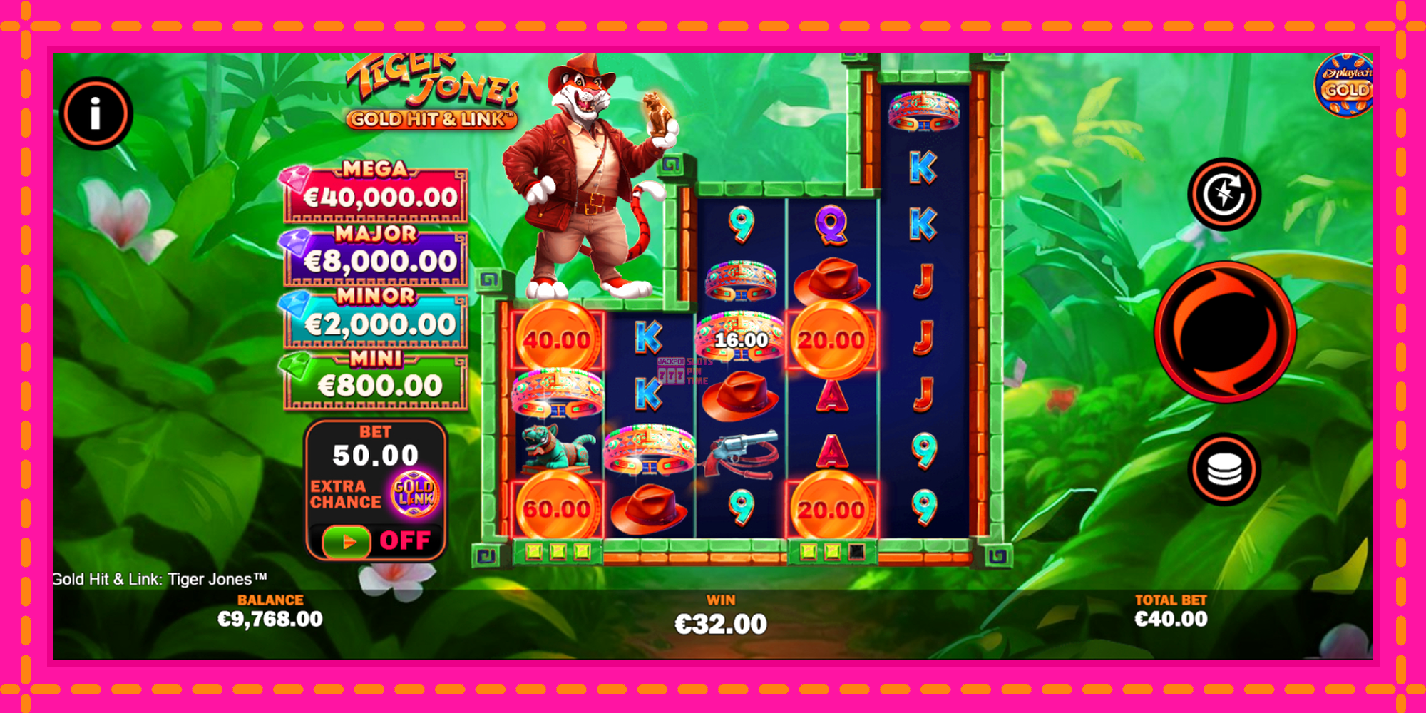 Slot machine Gold Hit & Link: Tiger Jones gratuitamente, immagine 4