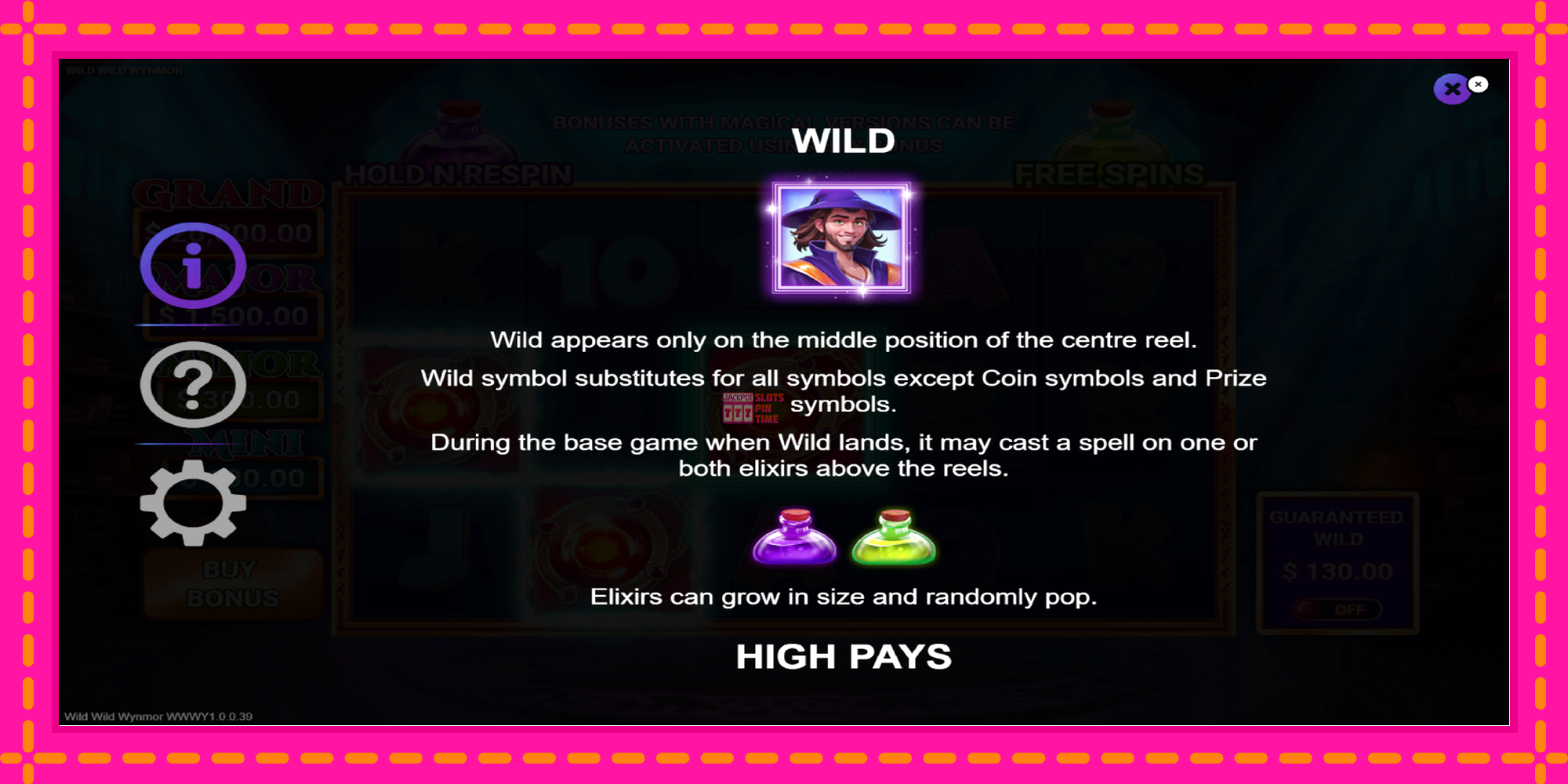 Slot machine Wild Wild Wynmor gratuitamente, immagine 5