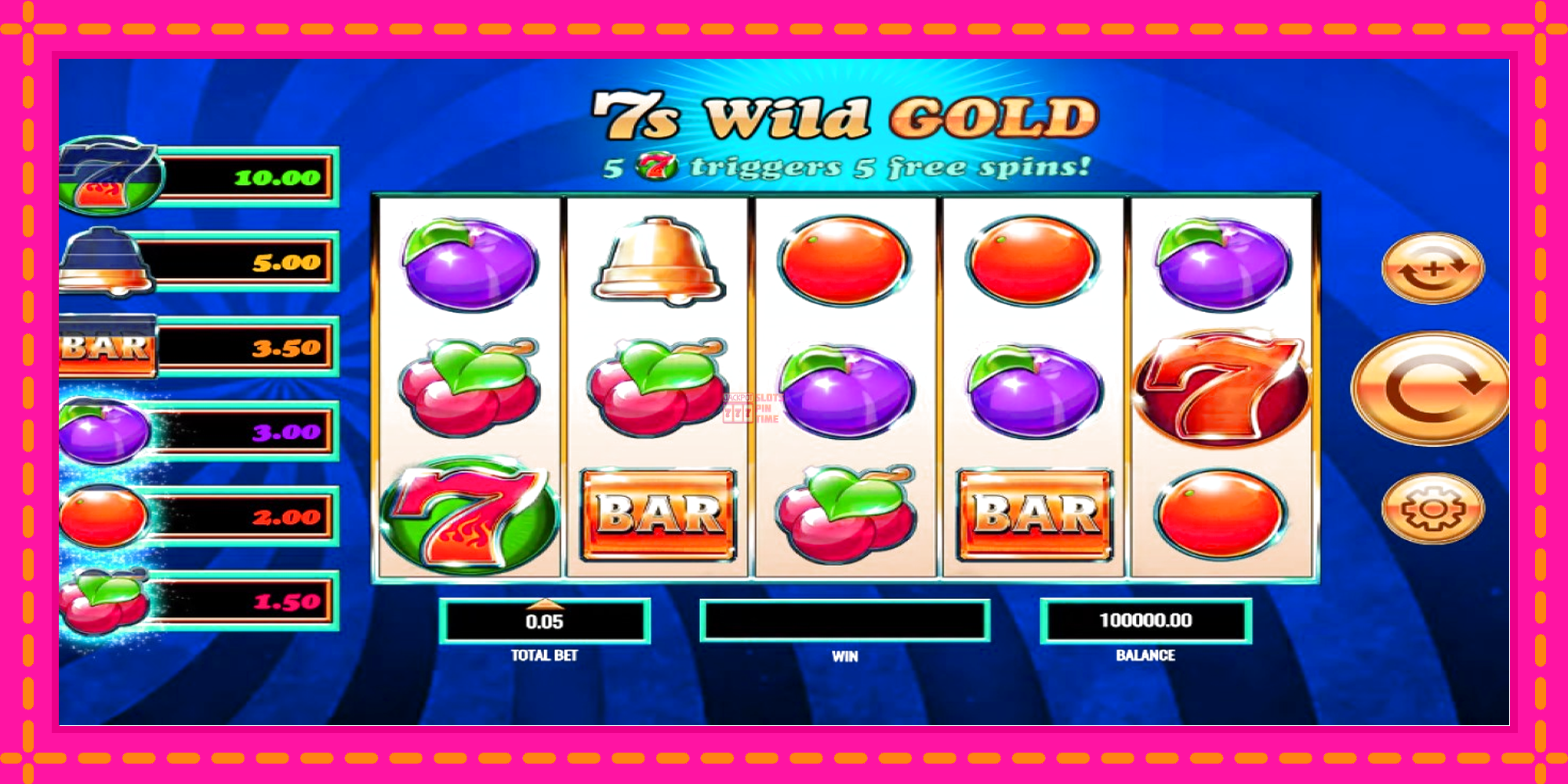 Slot machine 7s Wild Gold gratuitamente, immagine 1