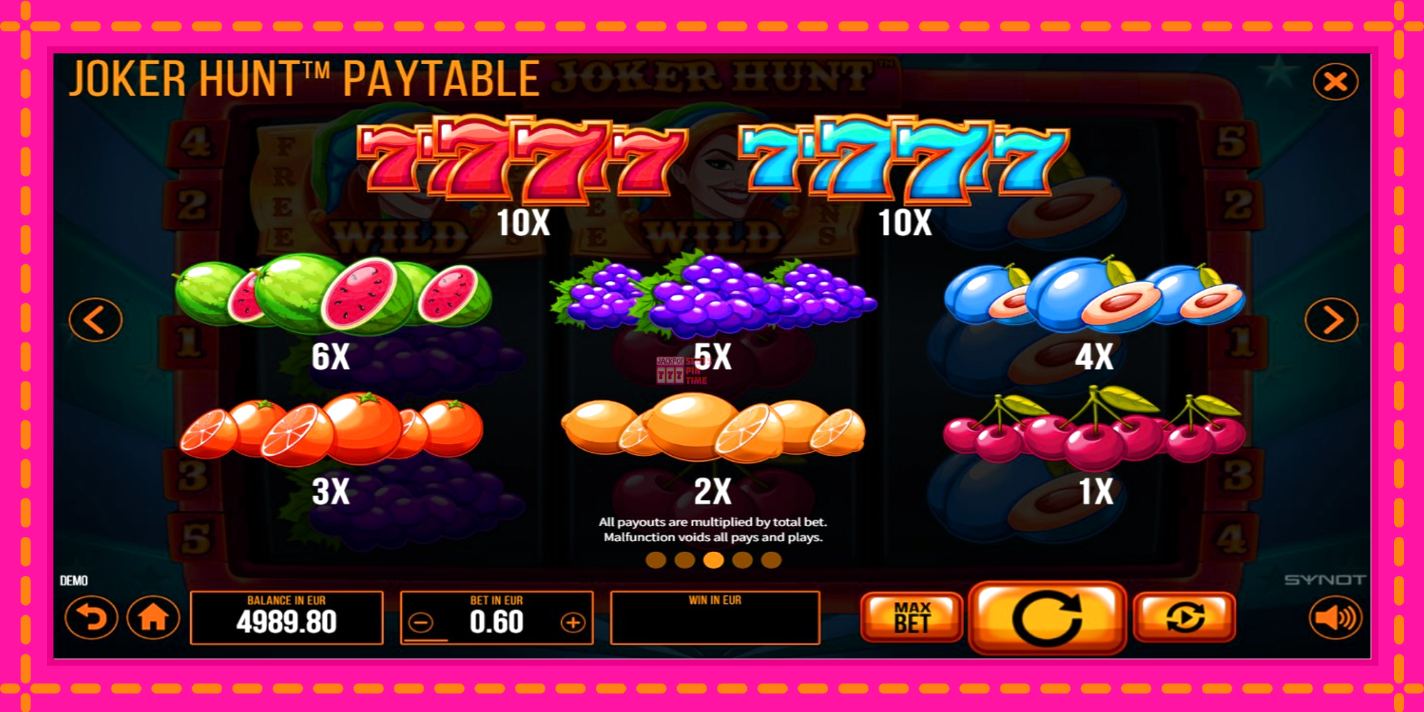 Slot machine Joker Hunt gratuitamente, immagine 7