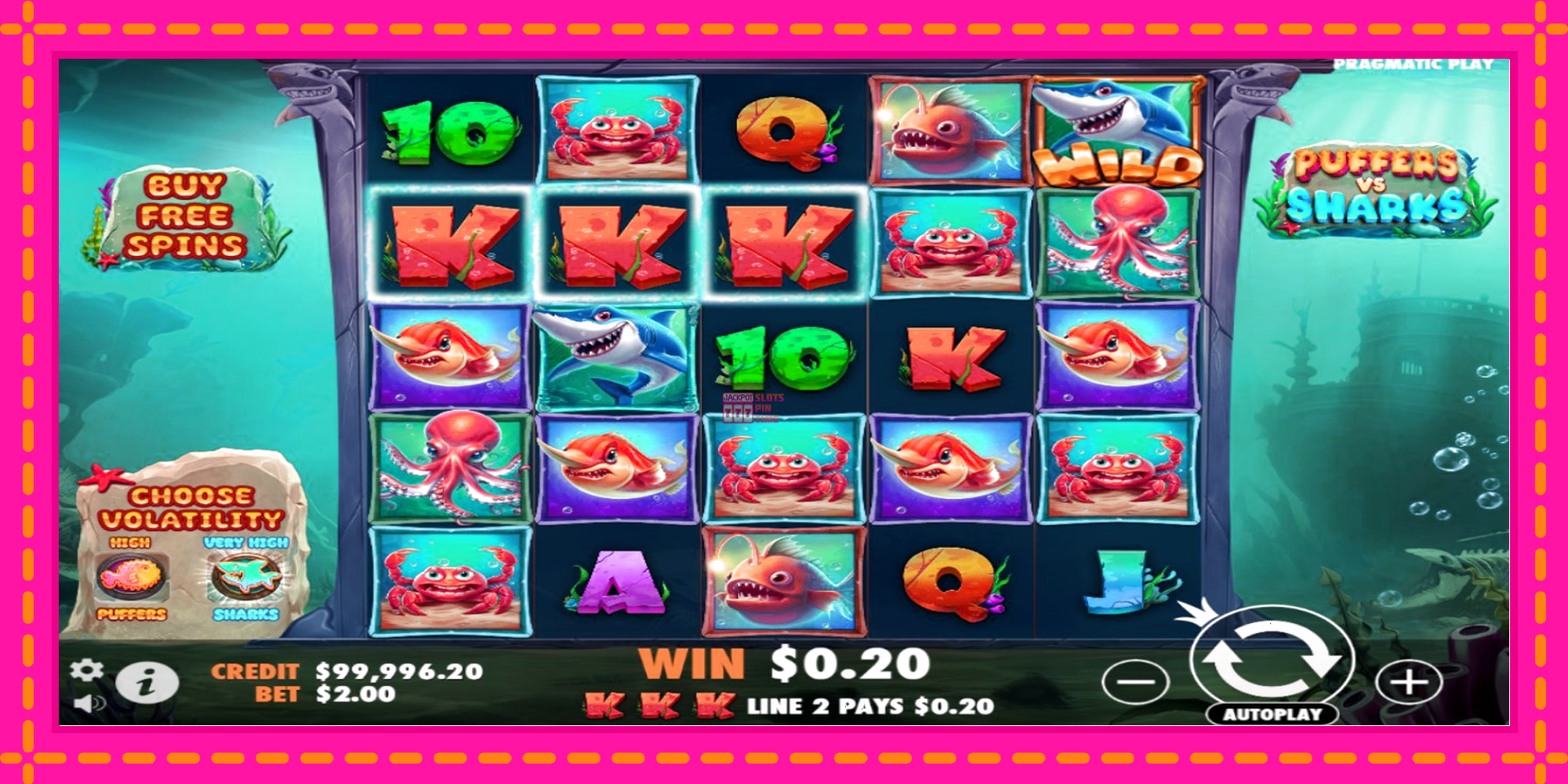 Slot machine Puffers Vs Sharks gratuitamente, immagine 3