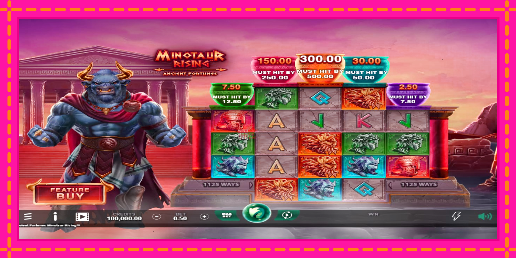 Slot machine Ancient Fortunes Minotaur Rising gratuitamente, immagine 1