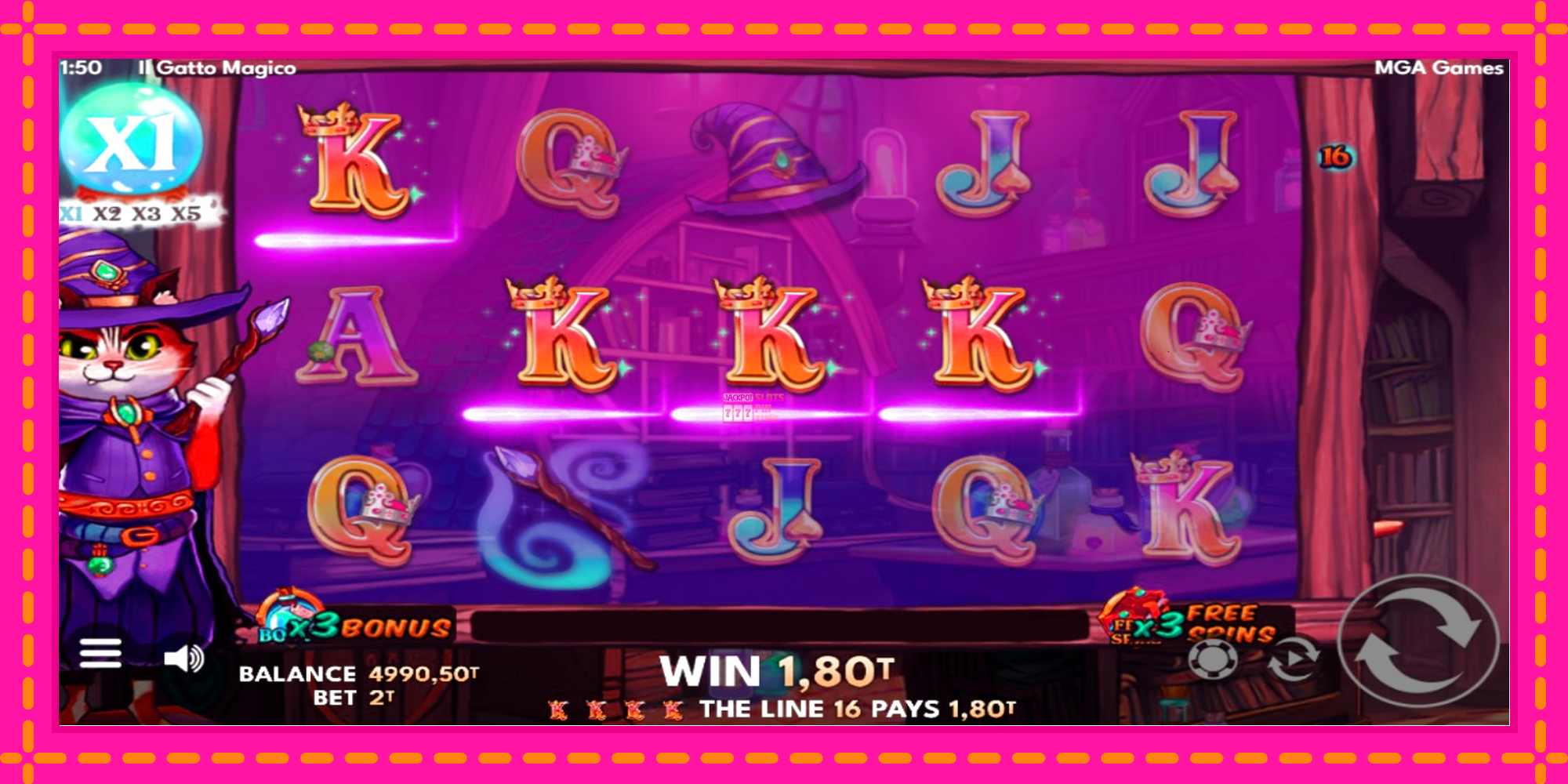 Slot machine Il Gatto Magico gratuitamente, immagine 3