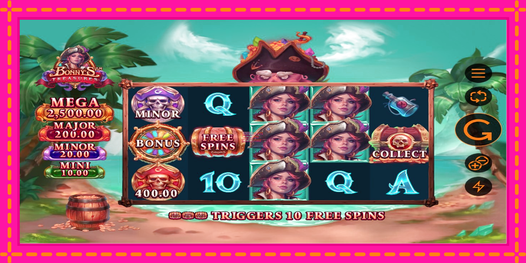 Slot machine Bonnys Treasures gratuitamente, immagine 1