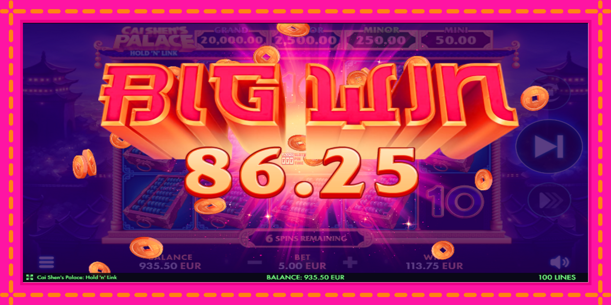 Slot machine Cai Shens Palace Hold N Link gratuitamente, immagine 3