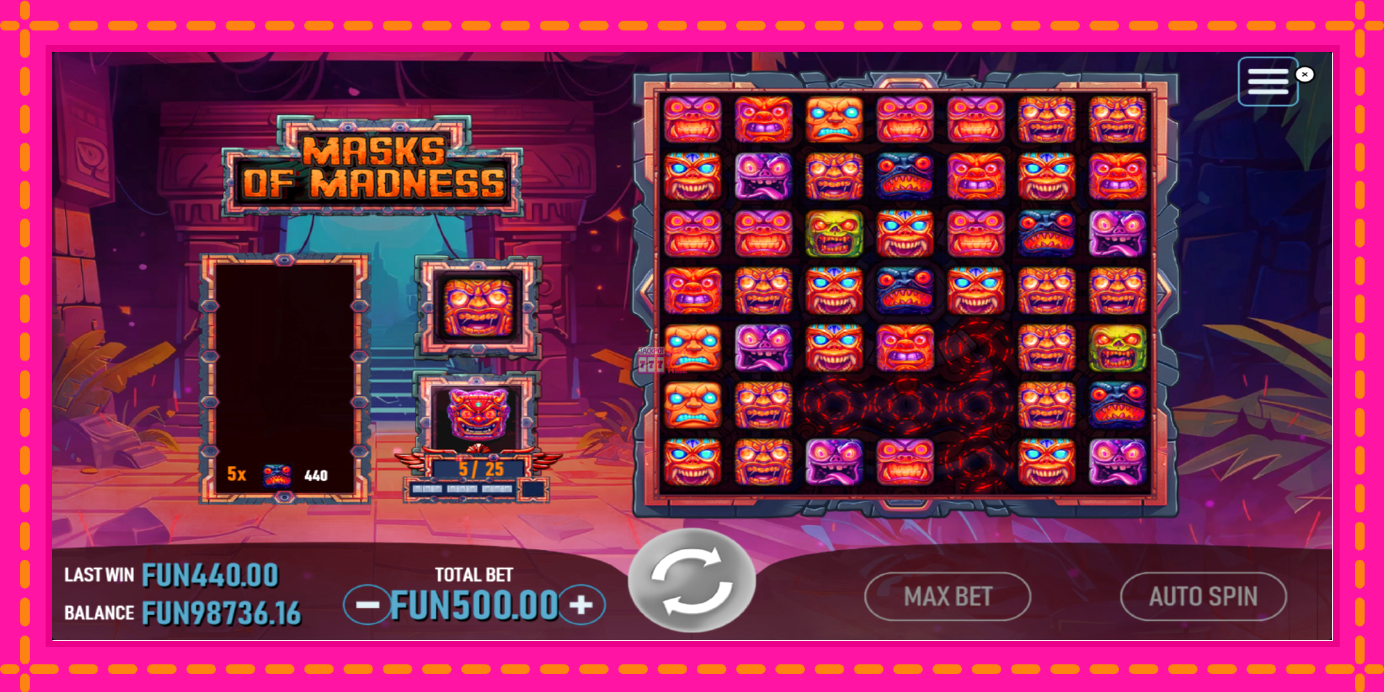 Slot machine Masks of Madness gratuitamente, immagine 2