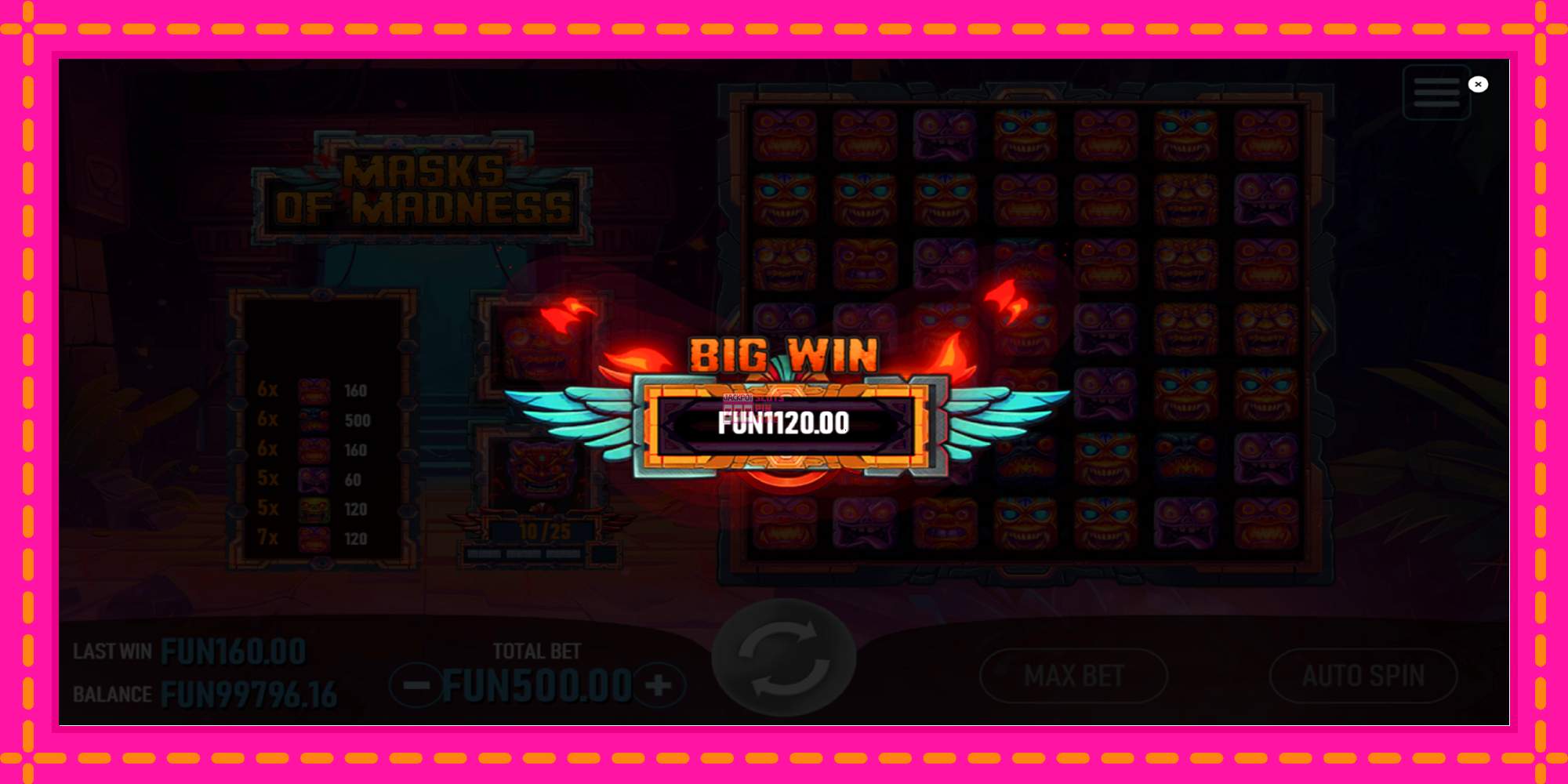 Slot machine Masks of Madness gratuitamente, immagine 3