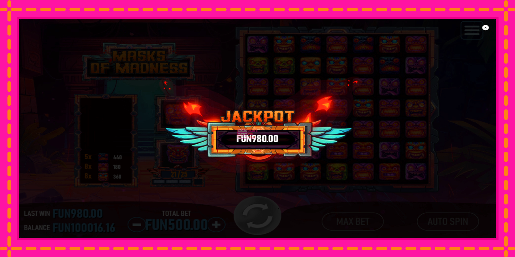 Slot machine Masks of Madness gratuitamente, immagine 4