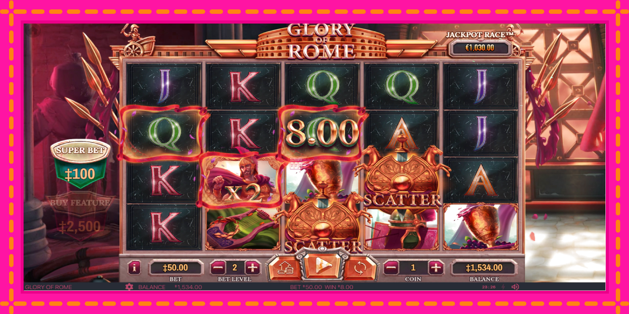 Slot machine Glory of Rome gratuitamente, immagine 4