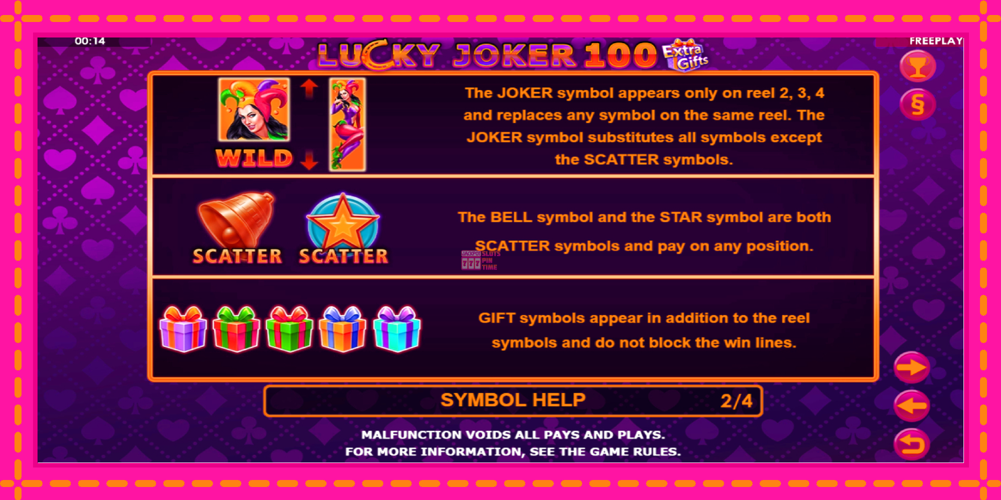 Slot machine Lucky Joker 100 Extra Gifts gratuitamente, immagine 7