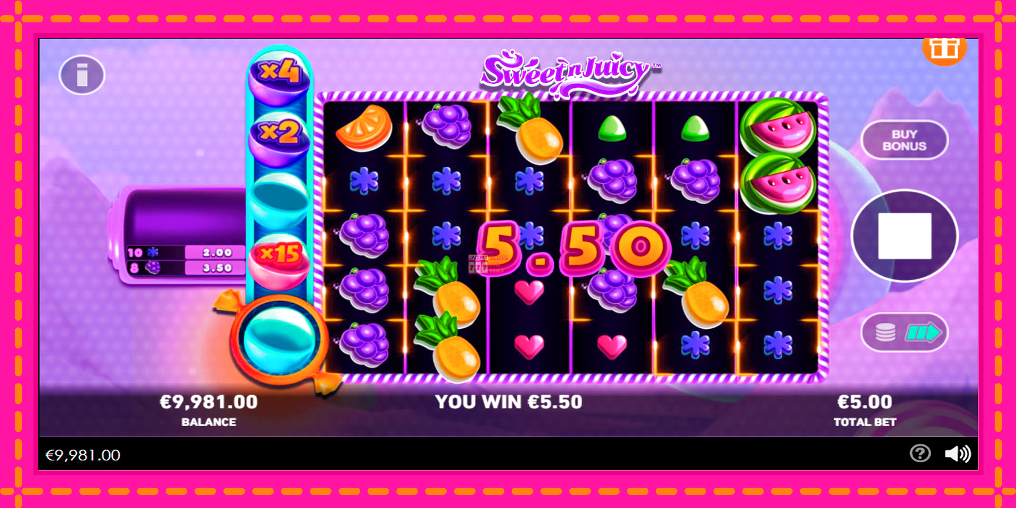 Slot machine Sweet N Juicy gratuitamente, immagine 3