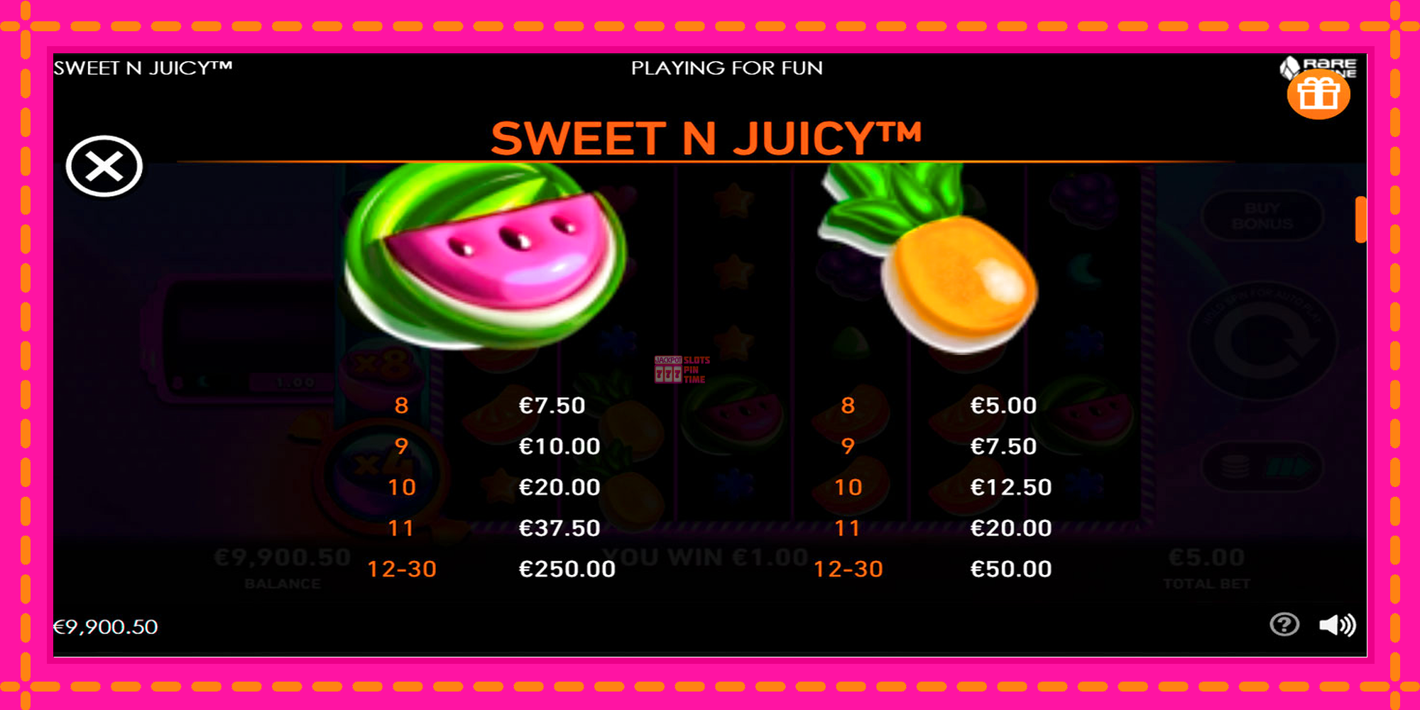 Slot machine Sweet N Juicy gratuitamente, immagine 5