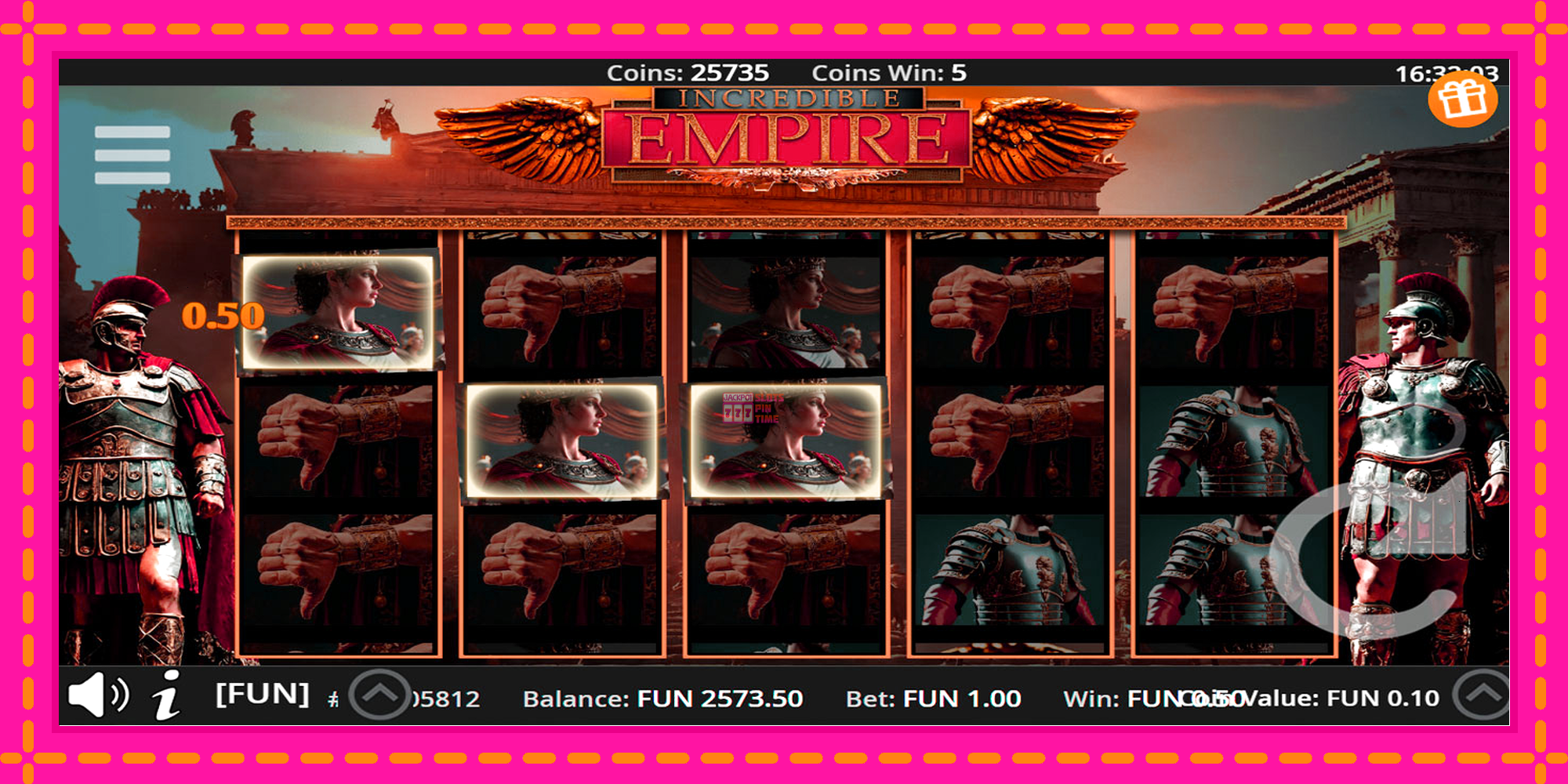 Slot machine Incredible Empire gratuitamente, immagine 2