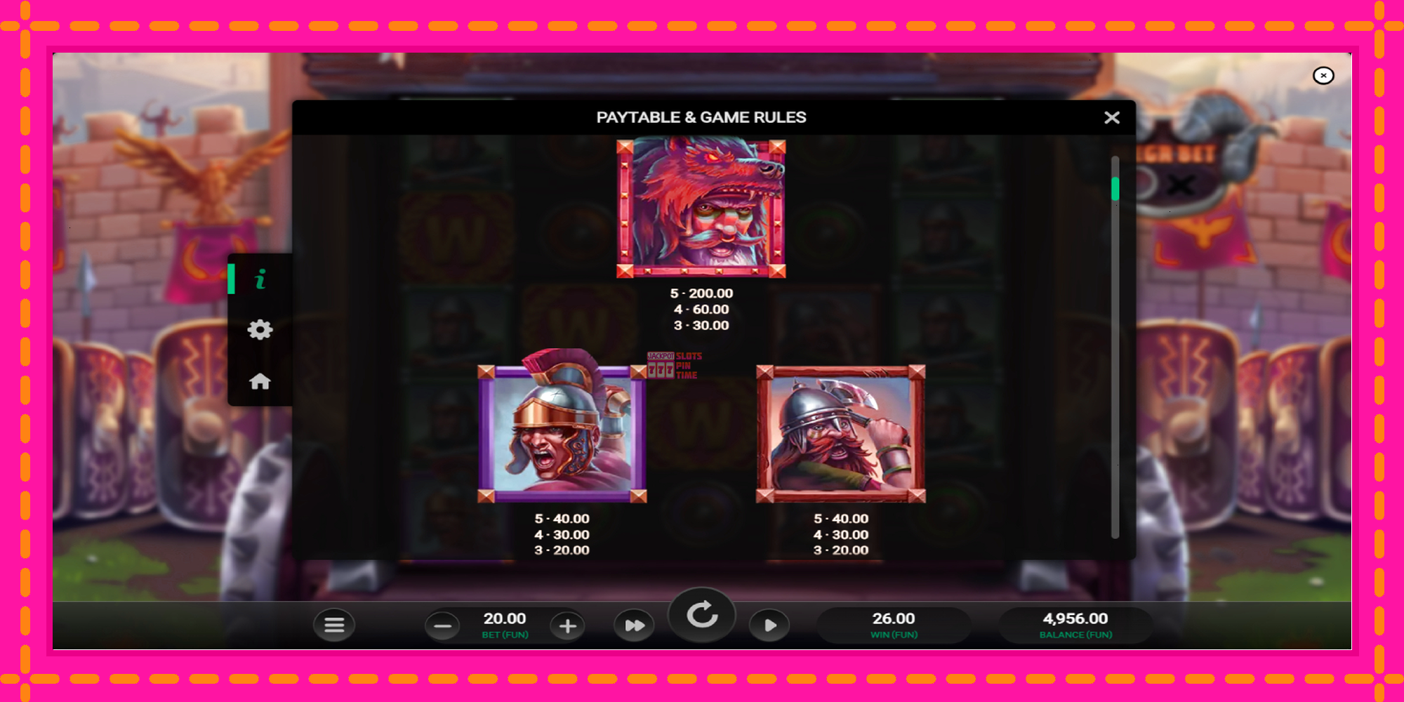 Slot machine Roman Rivals Blood and Sand Dream Drop gratuitamente, immagine 5