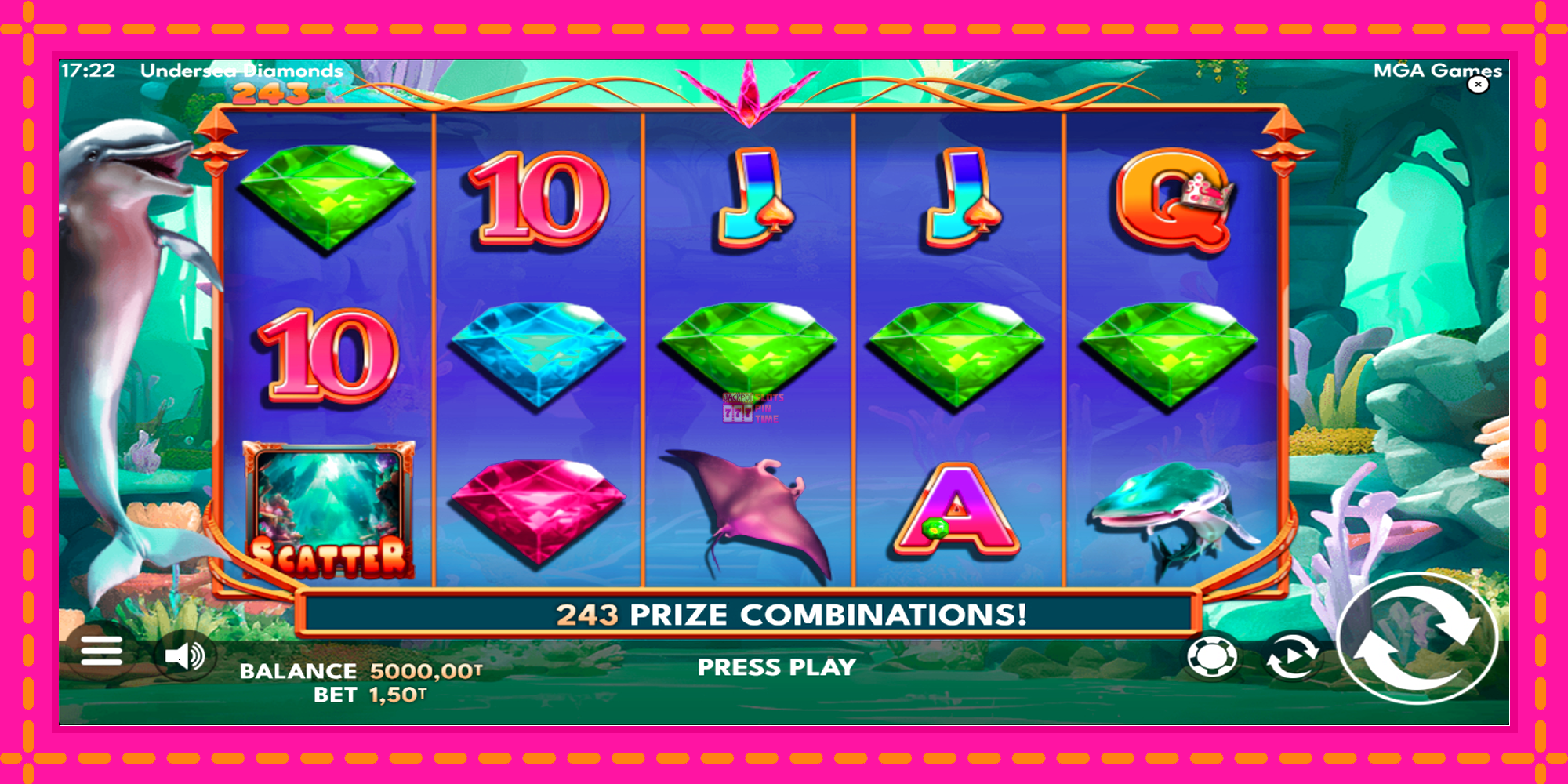 Slot machine Undersea Diamonds gratuitamente, immagine 2