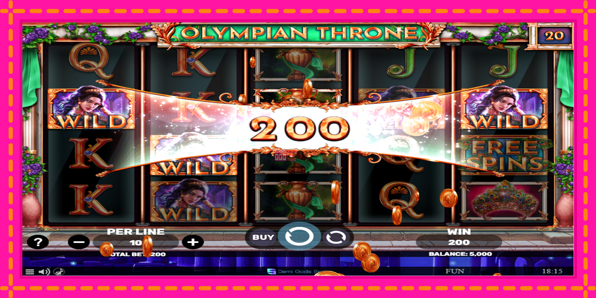 Slot machine Olympian Throne gratuitamente, immagine 2