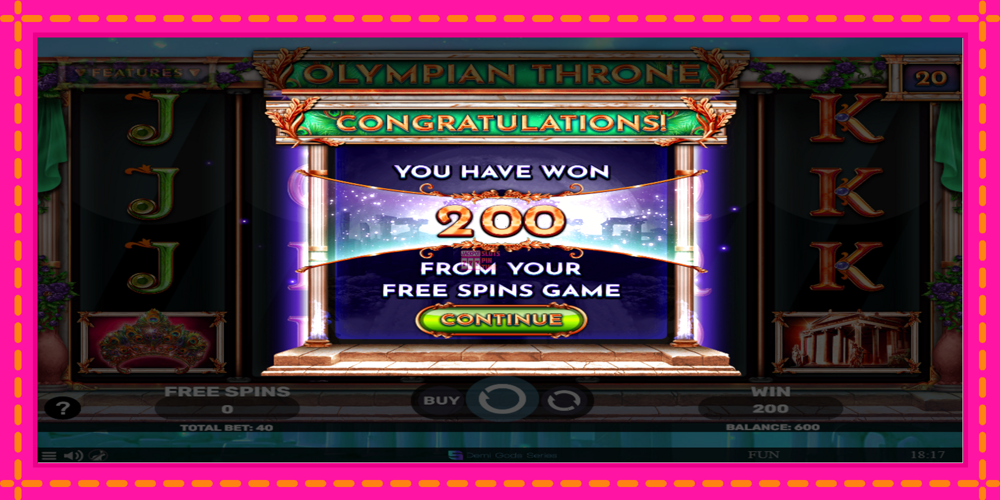 Slot machine Olympian Throne gratuitamente, immagine 3