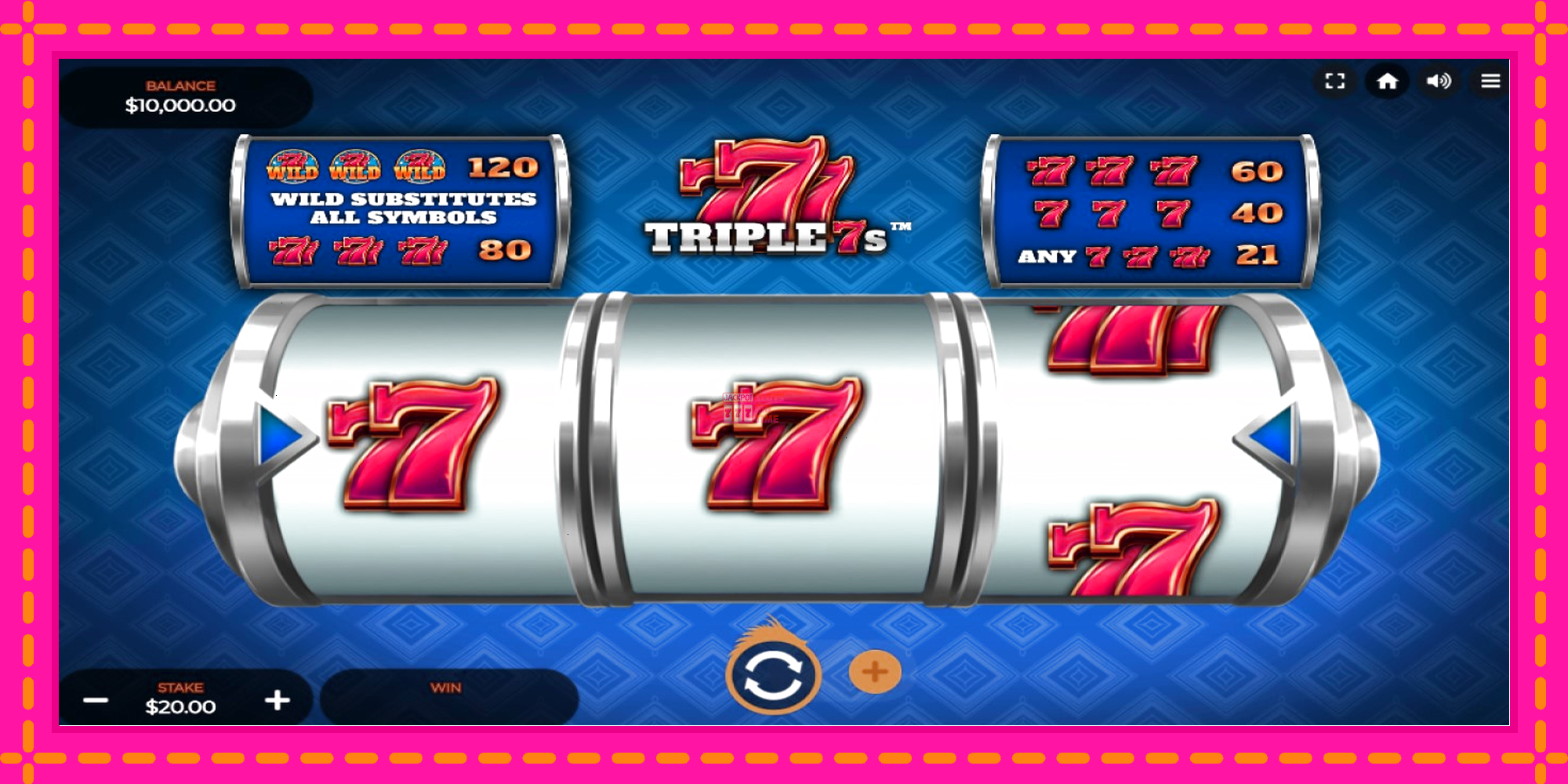 Slot machine Triple 7s gratuitamente, immagine 1