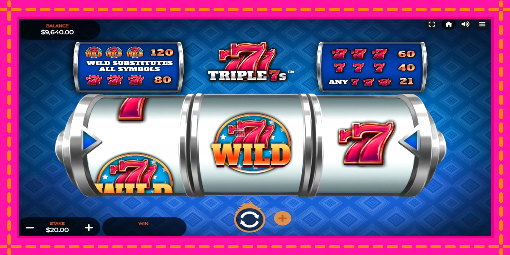 Slot machine Triple 7s gratuitamente, immagine 2