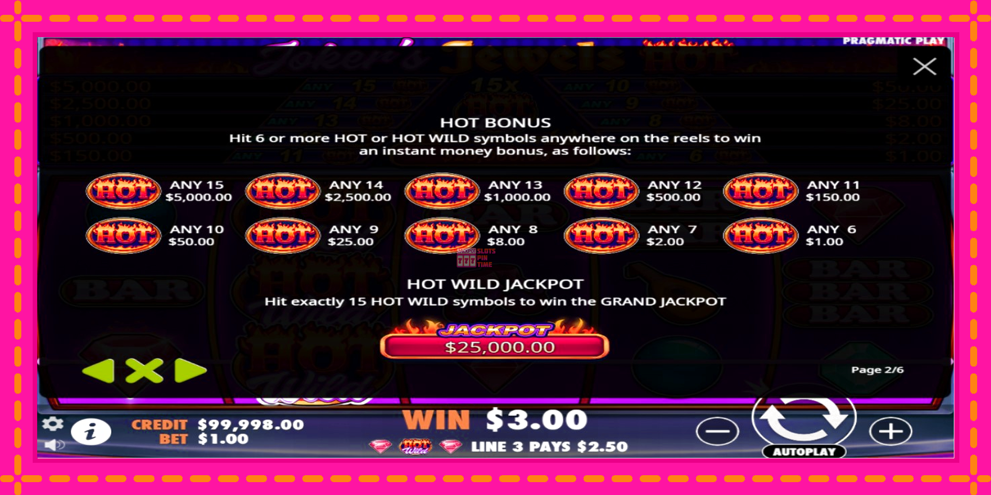 Slot machine Jokers Jewels Hot gratuitamente, immagine 4