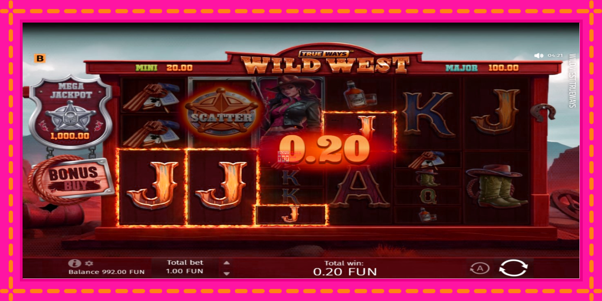 Slot machine Wild West Trueways gratuitamente, immagine 3