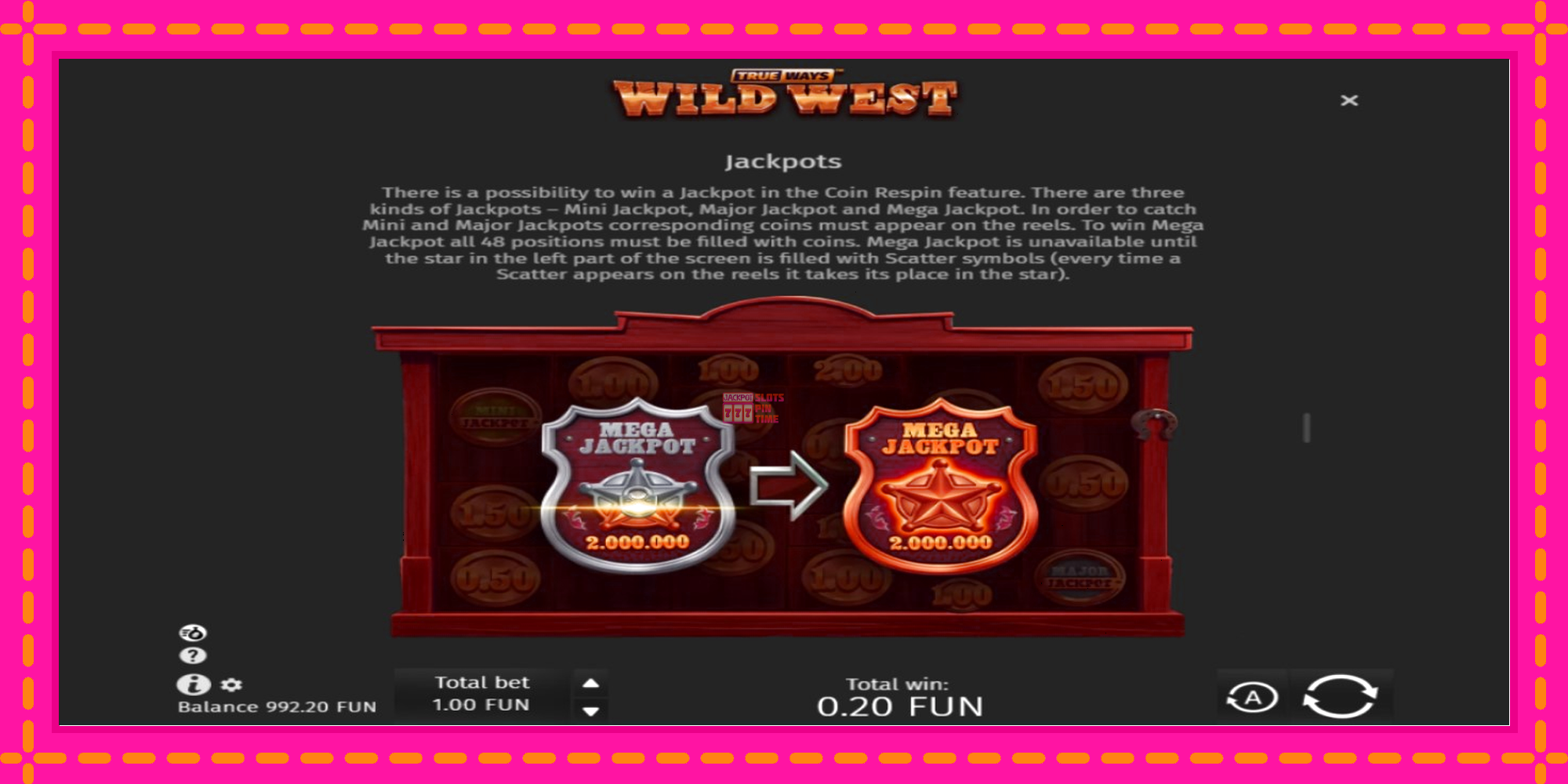 Slot machine Wild West Trueways gratuitamente, immagine 6