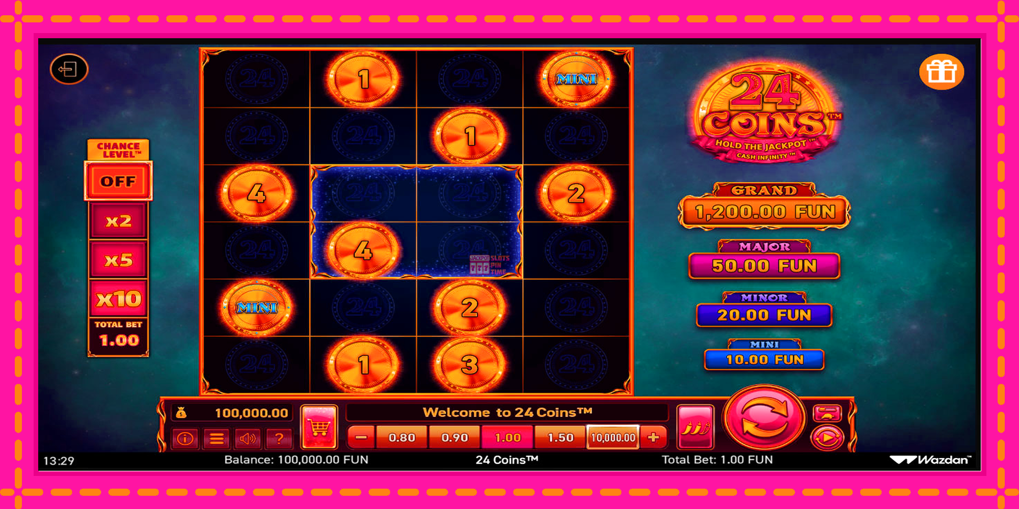 Slot machine 24 Coins gratuitamente, immagine 1