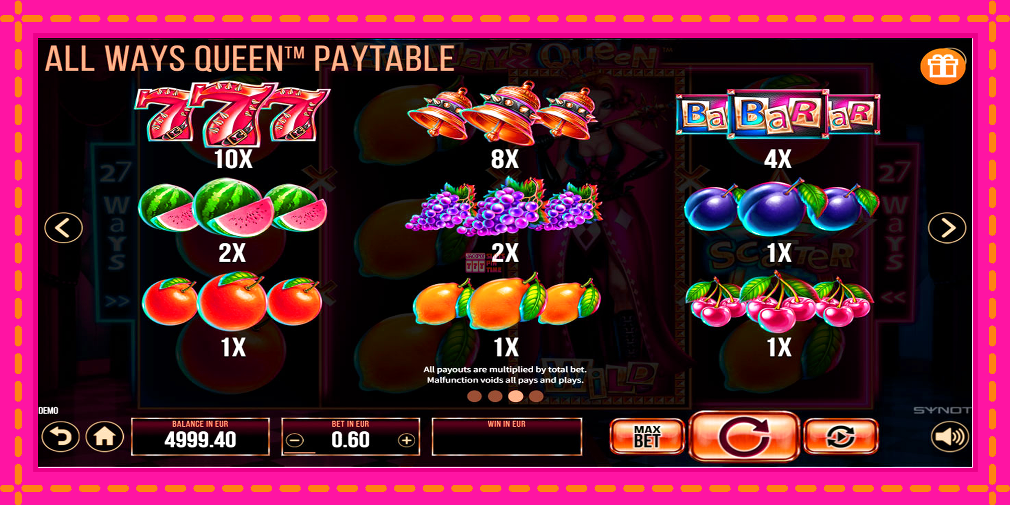 Slot machine All Ways Queen gratuitamente, immagine 6