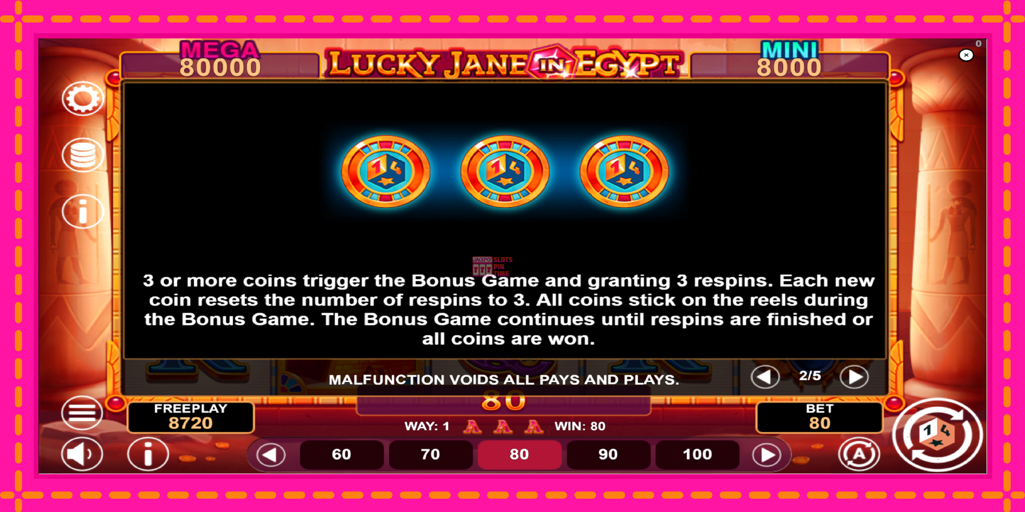 Slot machine Lucky Jane in Egypt Hold & Win gratuitamente, immagine 6