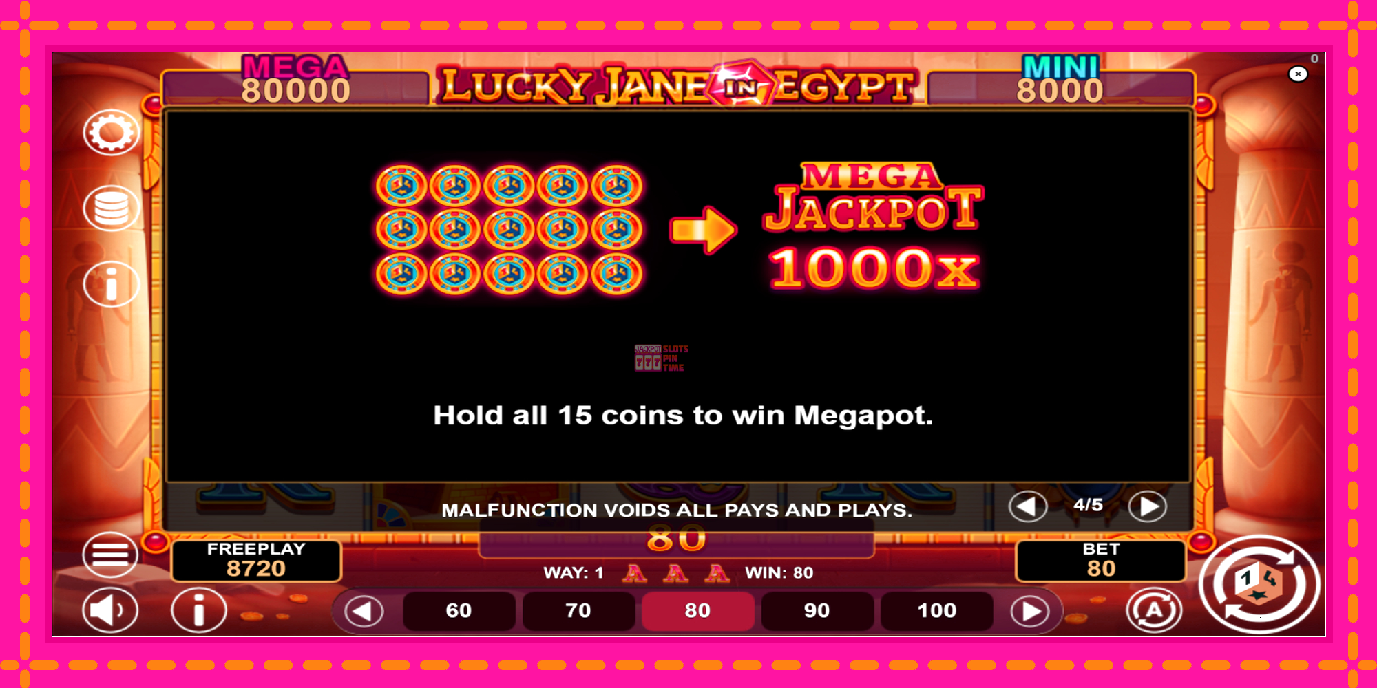 Slot machine Lucky Jane in Egypt Hold & Win gratuitamente, immagine 7