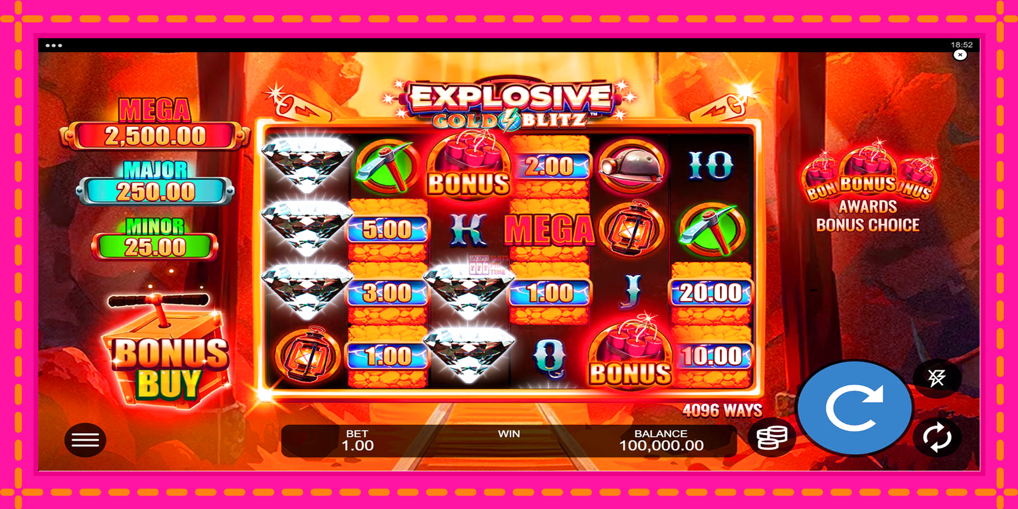 Slot machine Explosive Gold Blitz gratuitamente, immagine 1