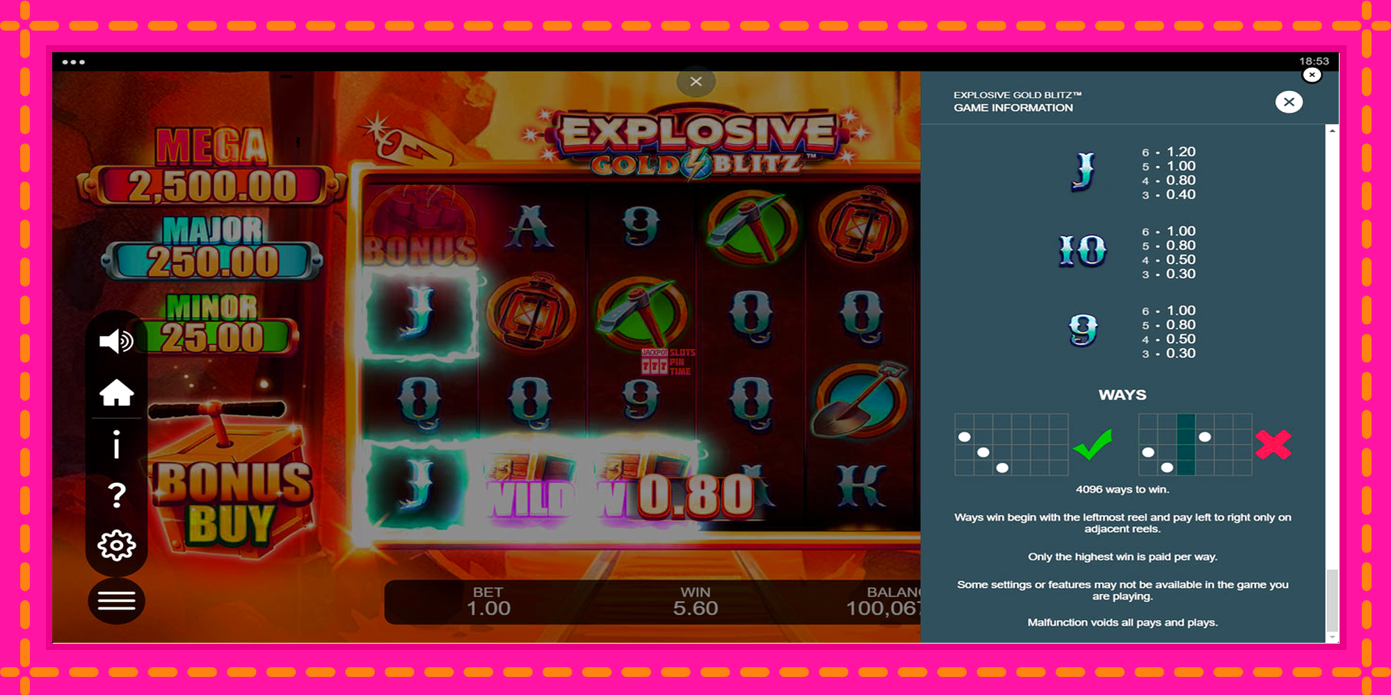 Slot machine Explosive Gold Blitz gratuitamente, immagine 7