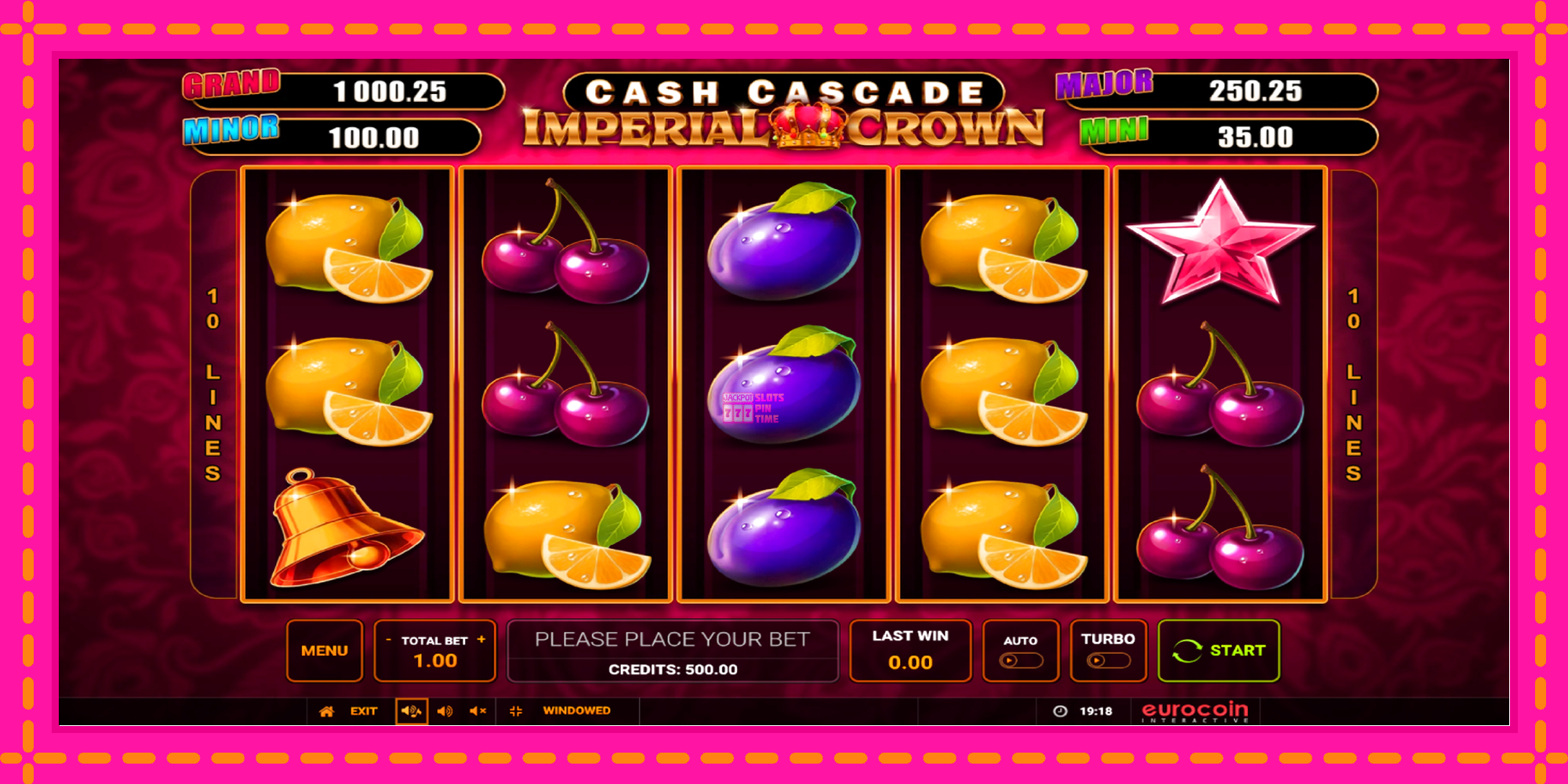 Slot machine Cash Cascade Imperial Crown gratuitamente, immagine 1